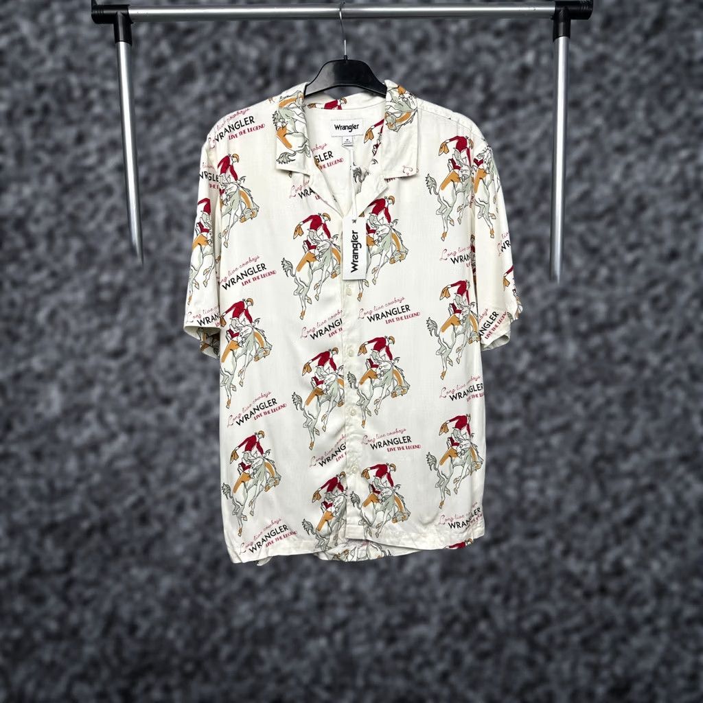 Wrangler Wrangler Shirt Hawaiian Resort Shirt M Mens Button-Up Short Sleeve Multicolor Graphic Print Pockets 60s Size US M / EU 48-50 / 2 - 1 Thumbnail