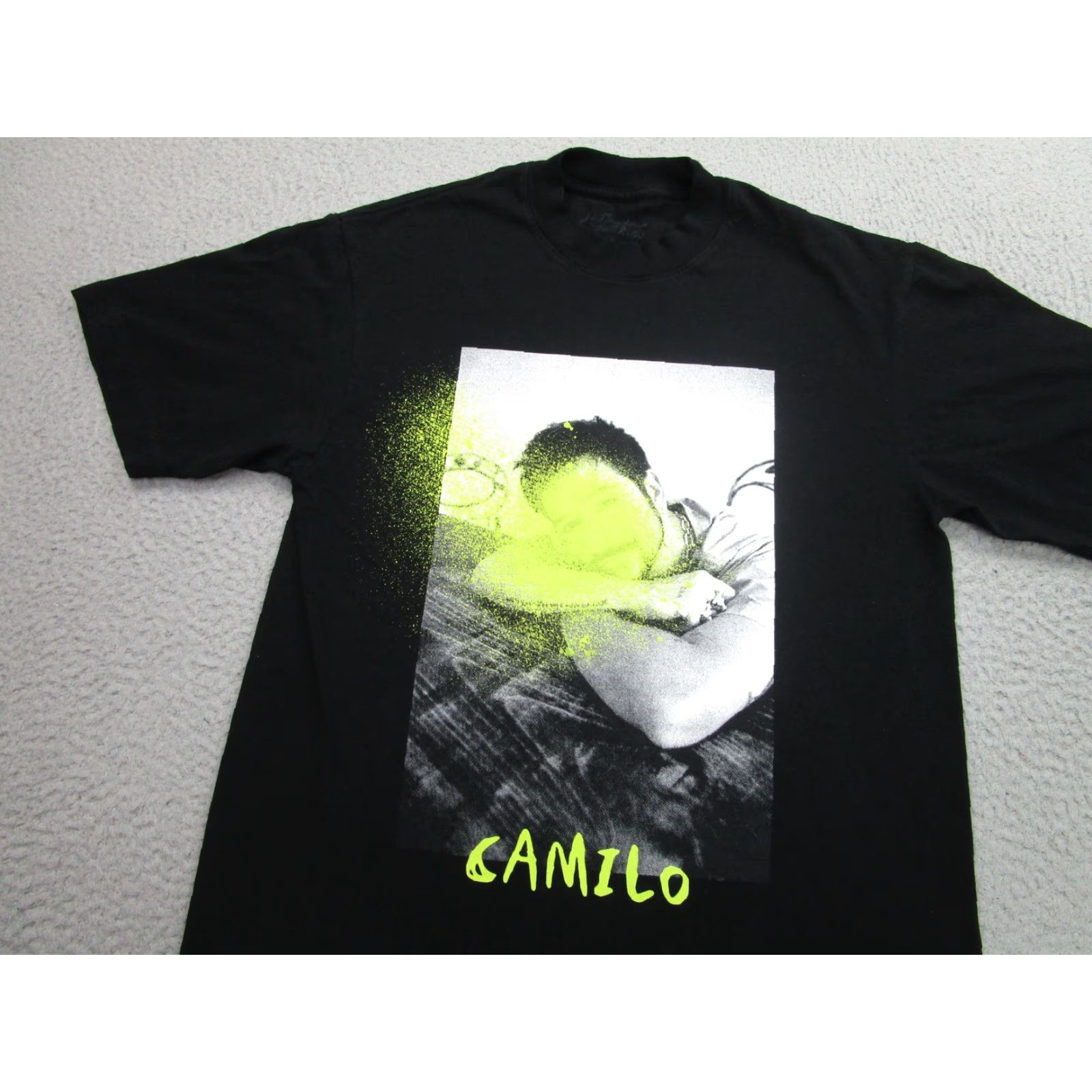 Vintage Camilo Tour Graphic Tee Black Mens Small Short Sleeve Concert Dates T-Shirt Size US S / EU 44-46 / 1 - 2 Thumbnail