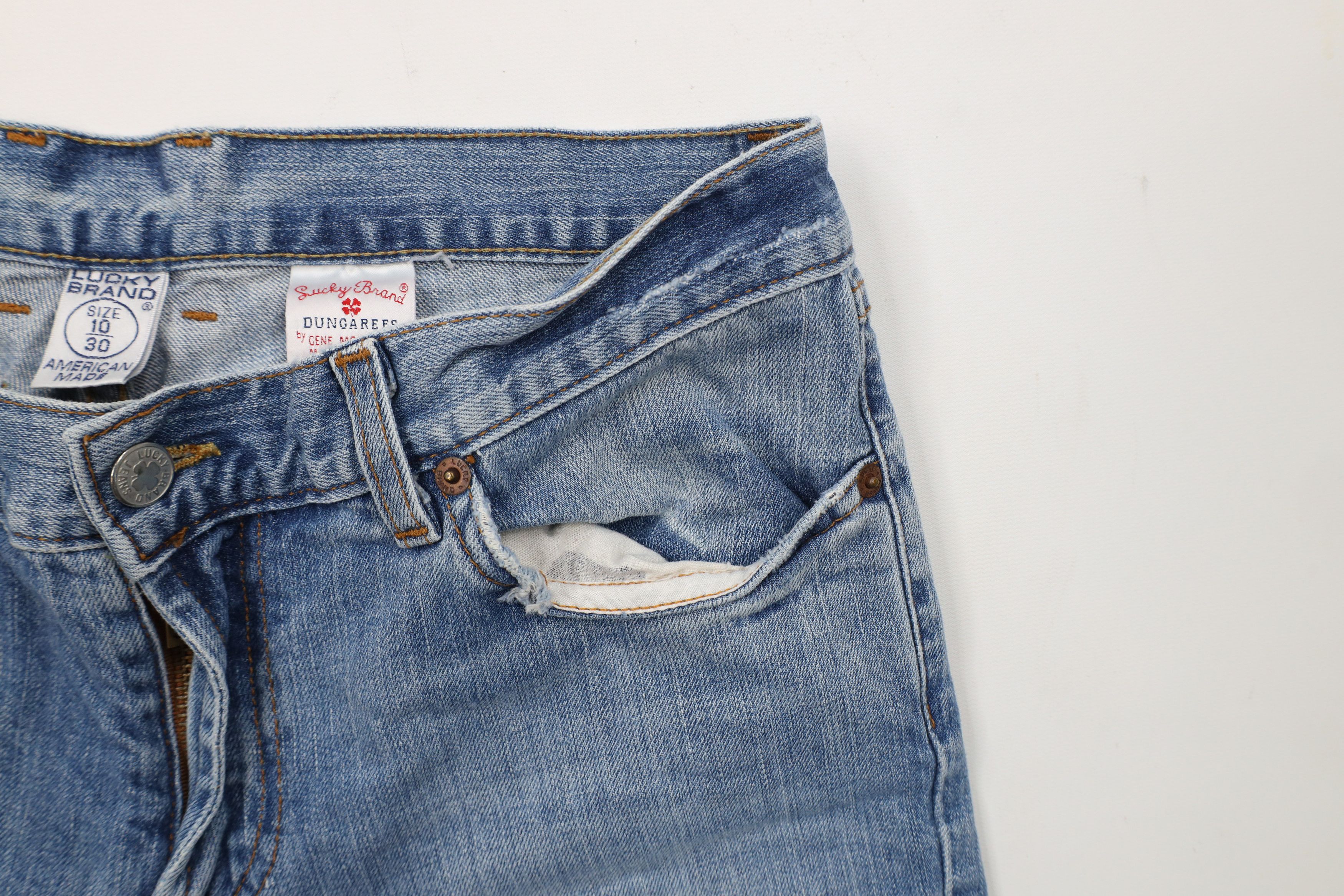Lucky Brand × Vintage Vintage 90s Y2K Lucky Brand Flared Babydoll Denim Jeans USA Size 32" / US 10 / IT 46 - 9 Thumbnail