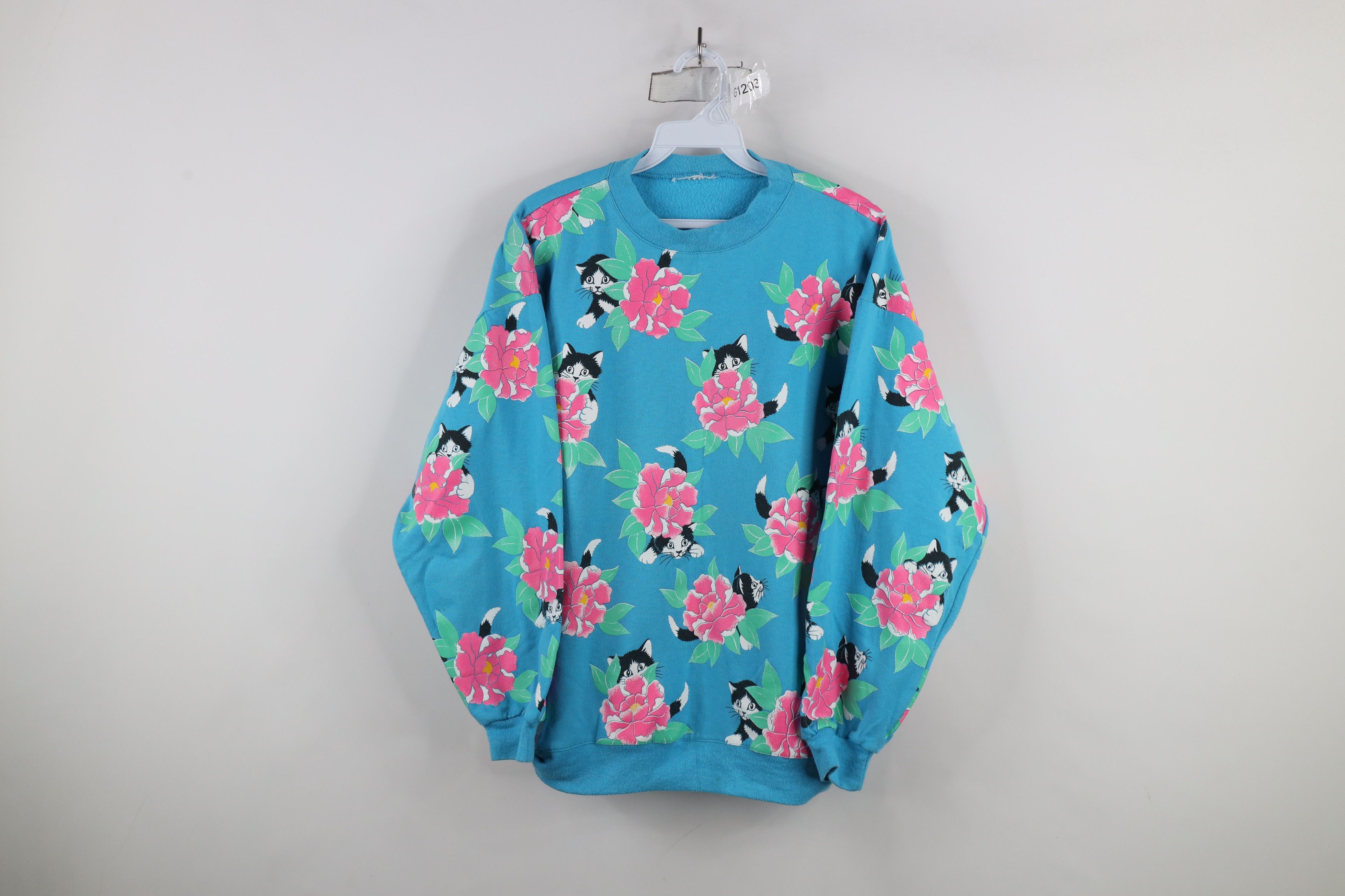 Vintage Vintage 90s Streetwear Cat Kitten All Over Print Sweatshirt Size XL / US 12-14 / IT 48-50 - 1 Thumbnail
