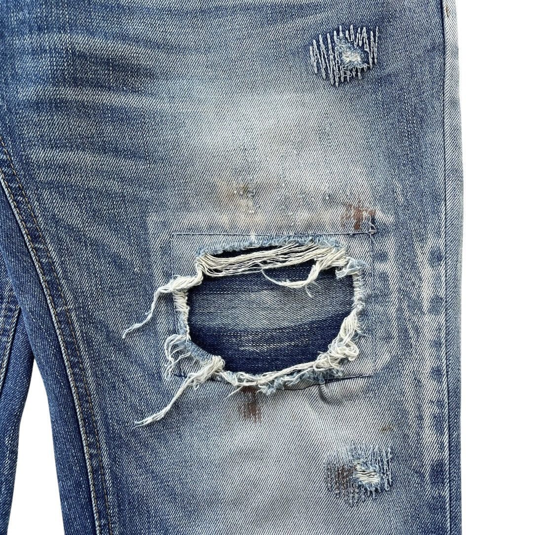 Who Decides War 2000s Rubbersoul - Flare Patchwork Distressed Jeans Size US 36 / EU 52 - 7 Thumbnail
