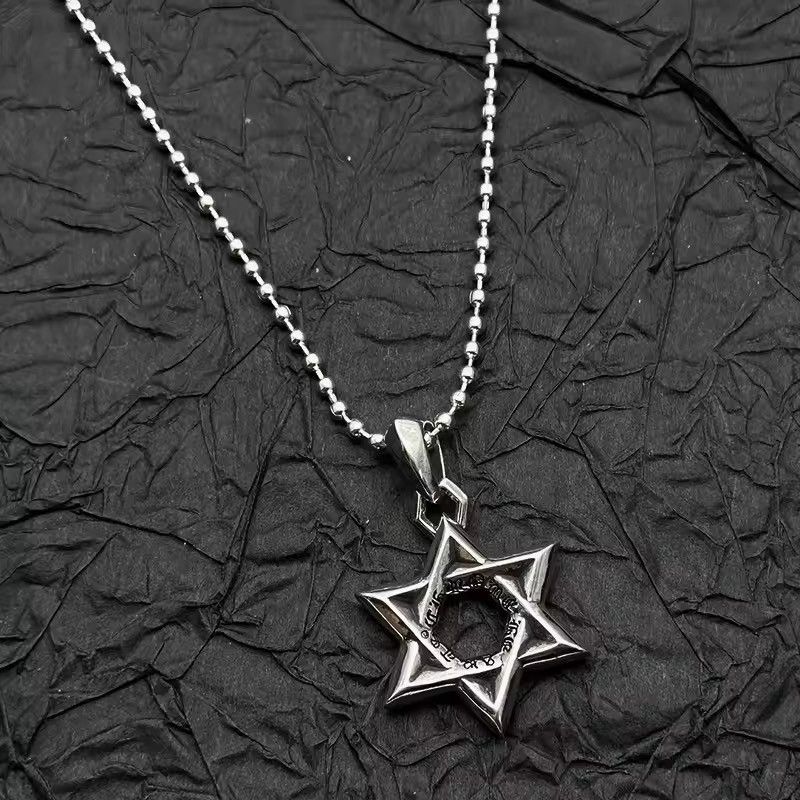 Jewelry Gothic Hexagram Star Pendant Necklace | 60 cm Size ONE SIZE - 1 Thumbnail