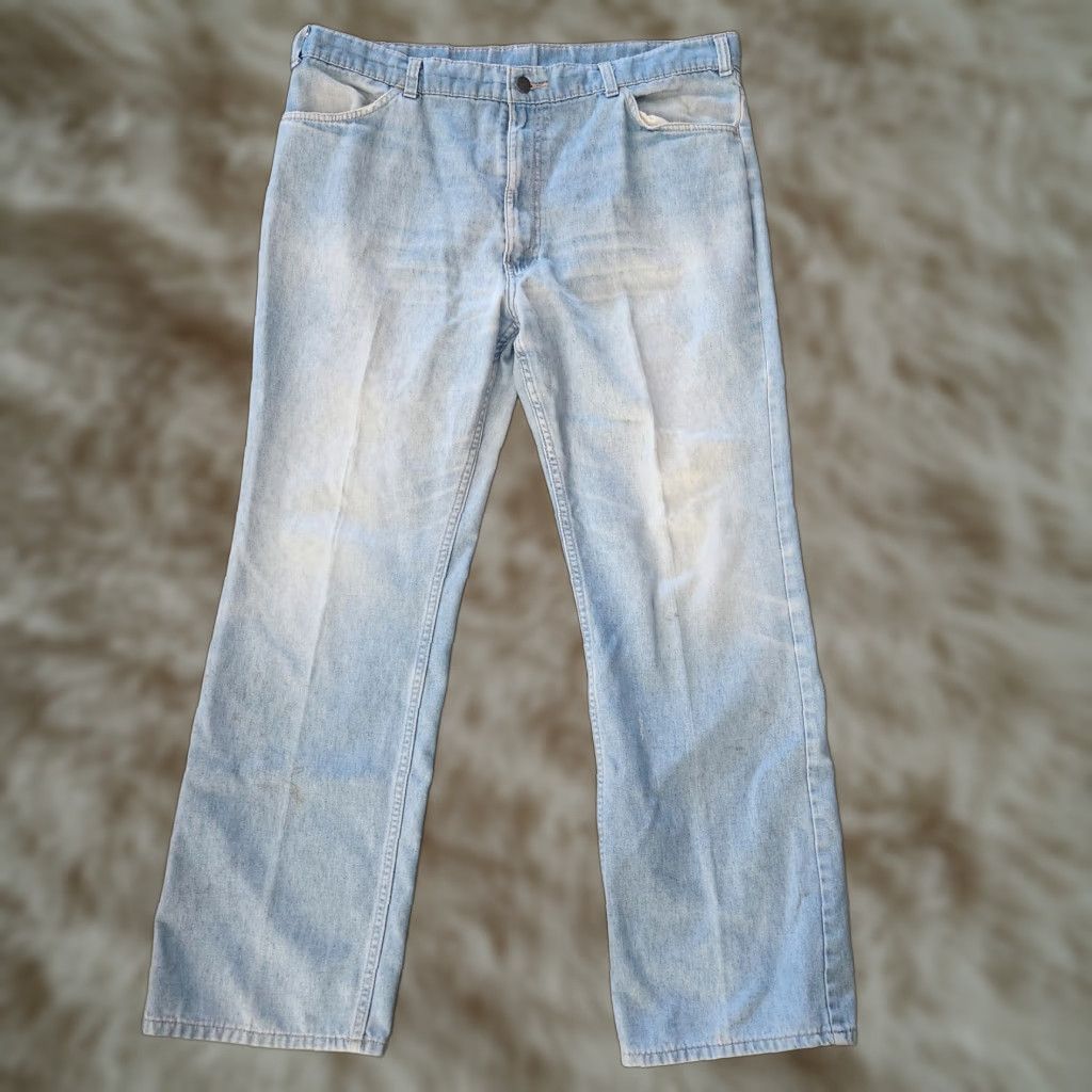 Levi's Vtg 70's Levi’s With A Skosh More Comfort Jeans Mens Blue Denim Orange Tab 40x32 Size US 40 / EU 56 - 1 Thumbnail
