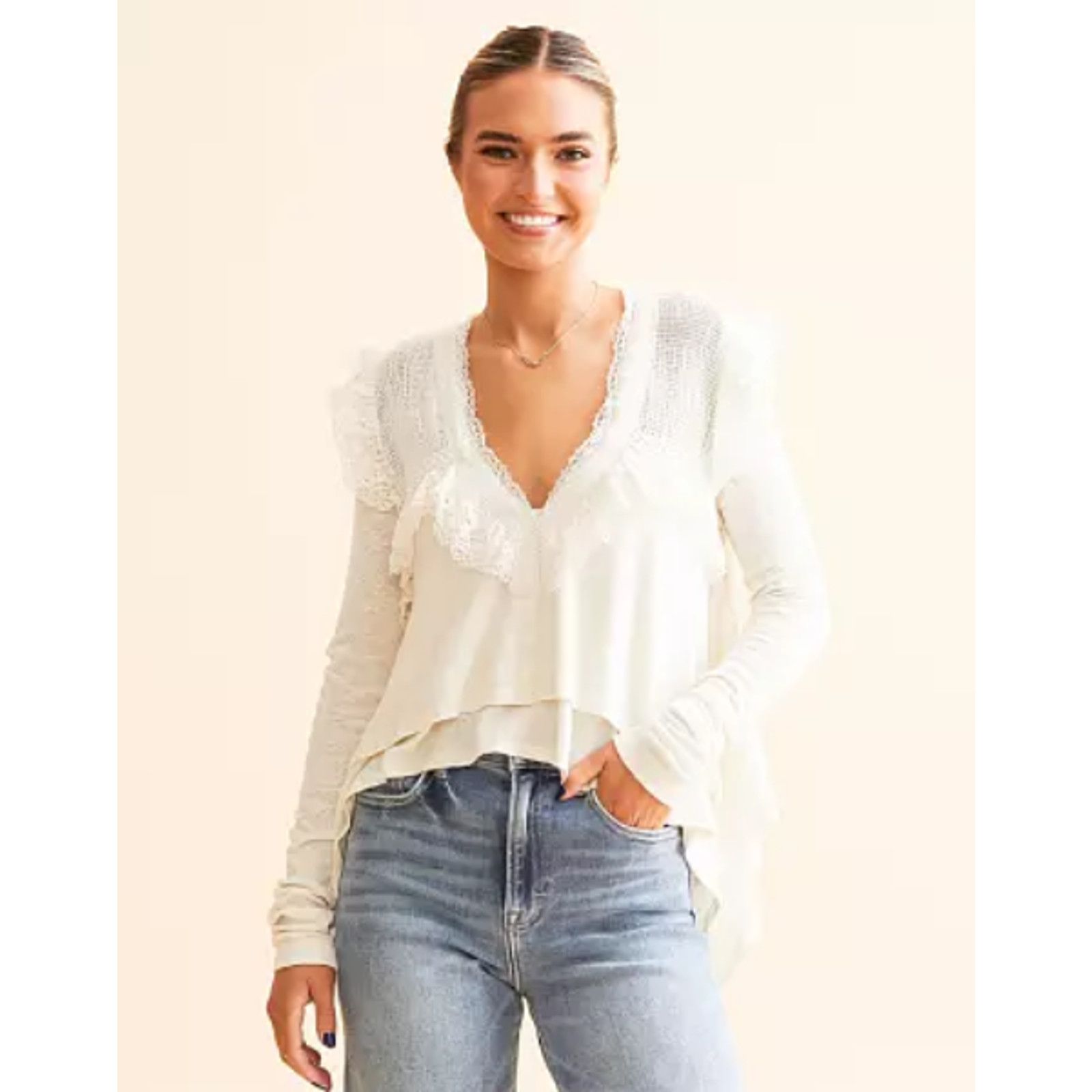 Free People Free People Women Eva Cropped Top Tea Size M Size M / US 6-8 / IT 42-44 - 3 Thumbnail