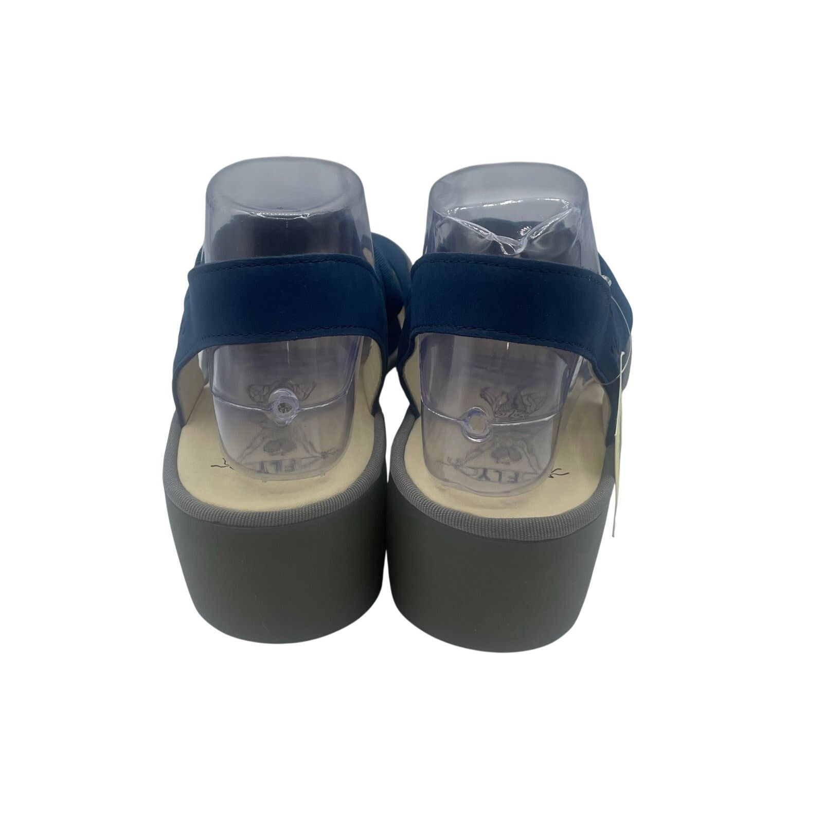 Fly London FLY London Taji502FLY Low Block Heel Crossover Sandals Blue Size US 10 / IT 40 - 6 Thumbnail