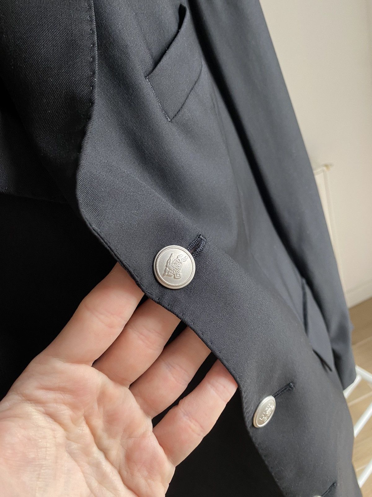 Burberry Vintage Burberry Wool Blazer Silver Buttons Size 48R - 6 Thumbnail