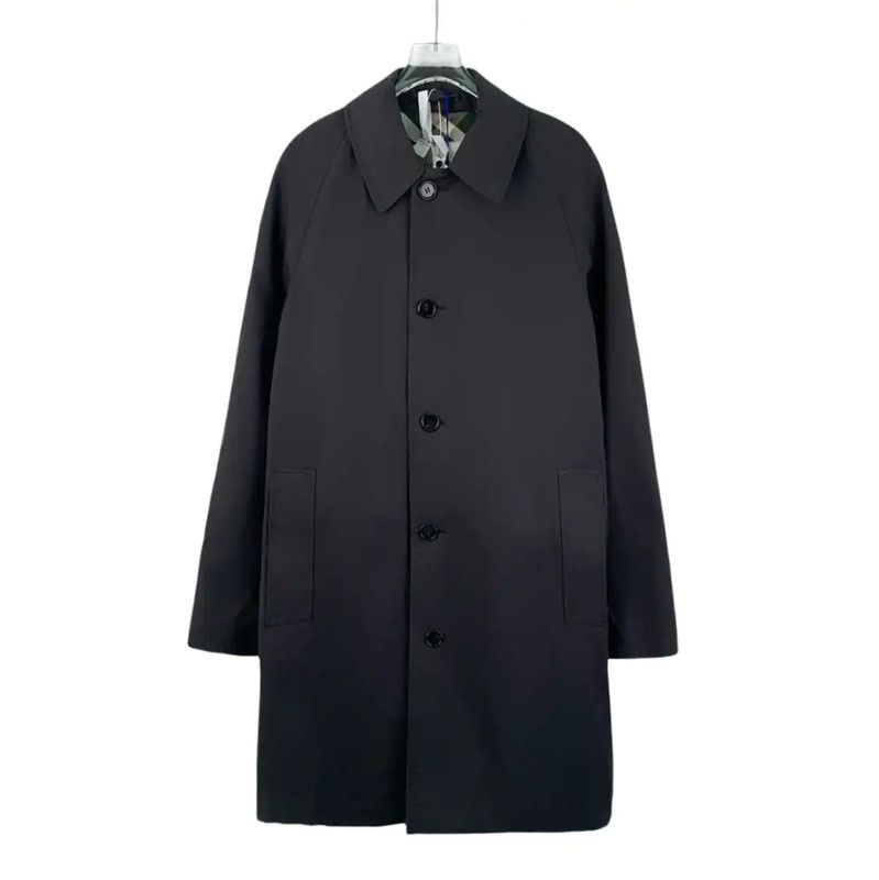 Burberry Burberry Black Cotton Men's Trench Coat Size US XS / EU 42 / 0 - 1 Thumbnail