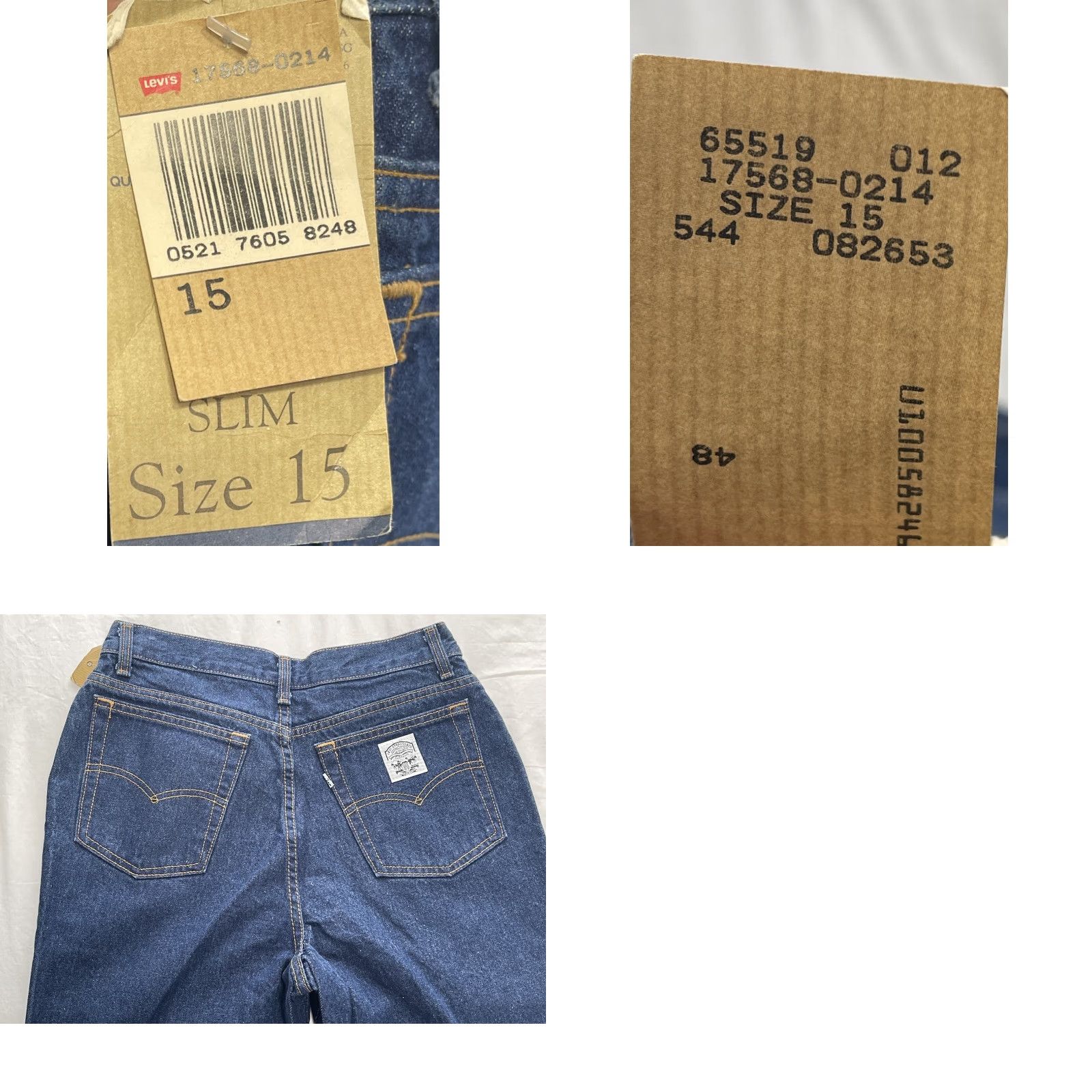 Levi's VINTAGE Levi's 544 Slim Jeans Women W30 L32 15 NWT MADE IN USA Blue Denim 100% Cotton 80s Slimming Regular Womens Size 36" / US 14 / IT 50 - 8 Thumbnail