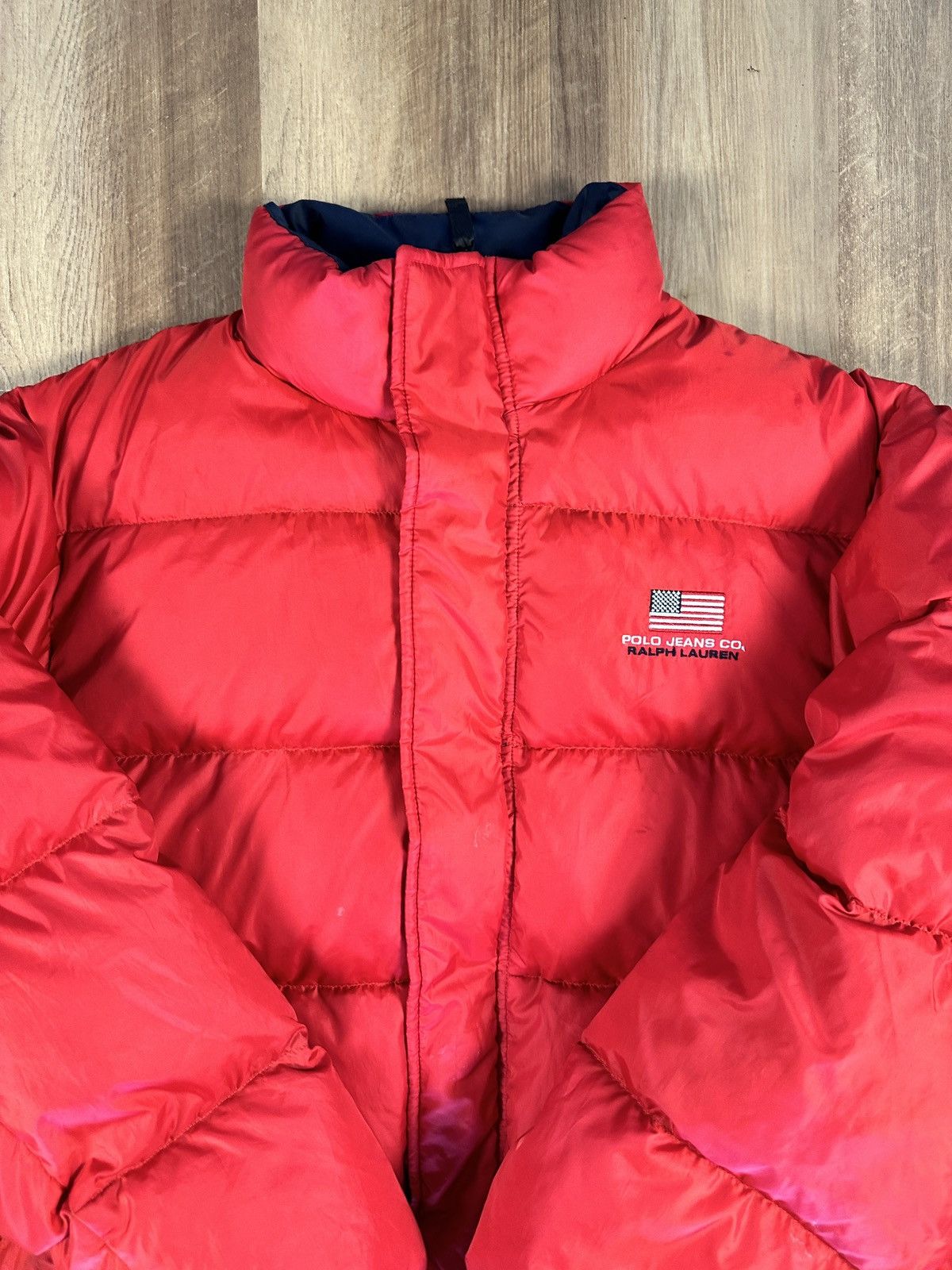 Polo Ralph Lauren × Vintage VINTAGE Polo Jeans Ralph Lauren Jacket Large Red Puffer Down Size US L / EU 52-54 / 3 - 7 Thumbnail