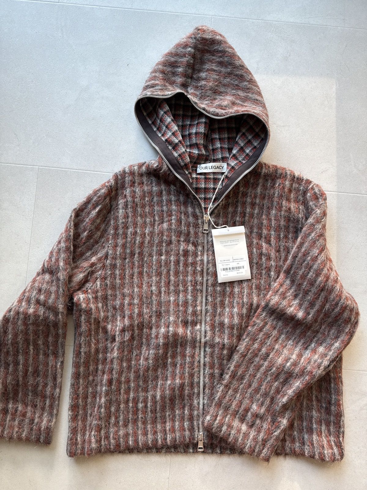 Our Legacy Full Zip Hooded Jacket Boston Check
