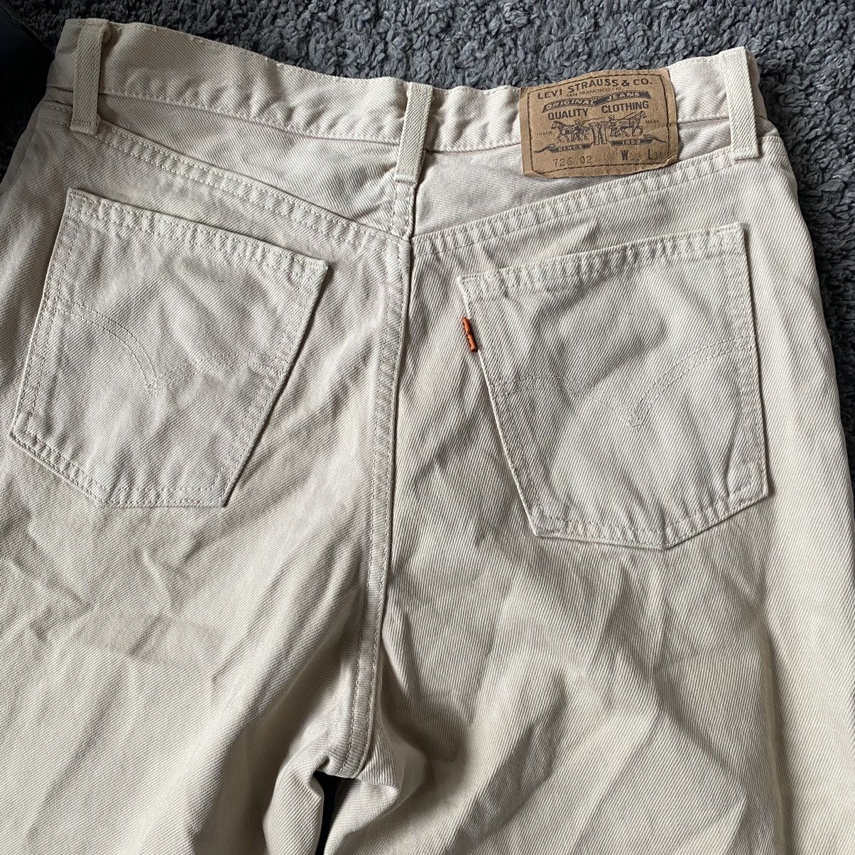 Levi's Retro Vintage Levi’s 726 Orange Tab Made in USA 33/34 Size US 33 - 6 Thumbnail
