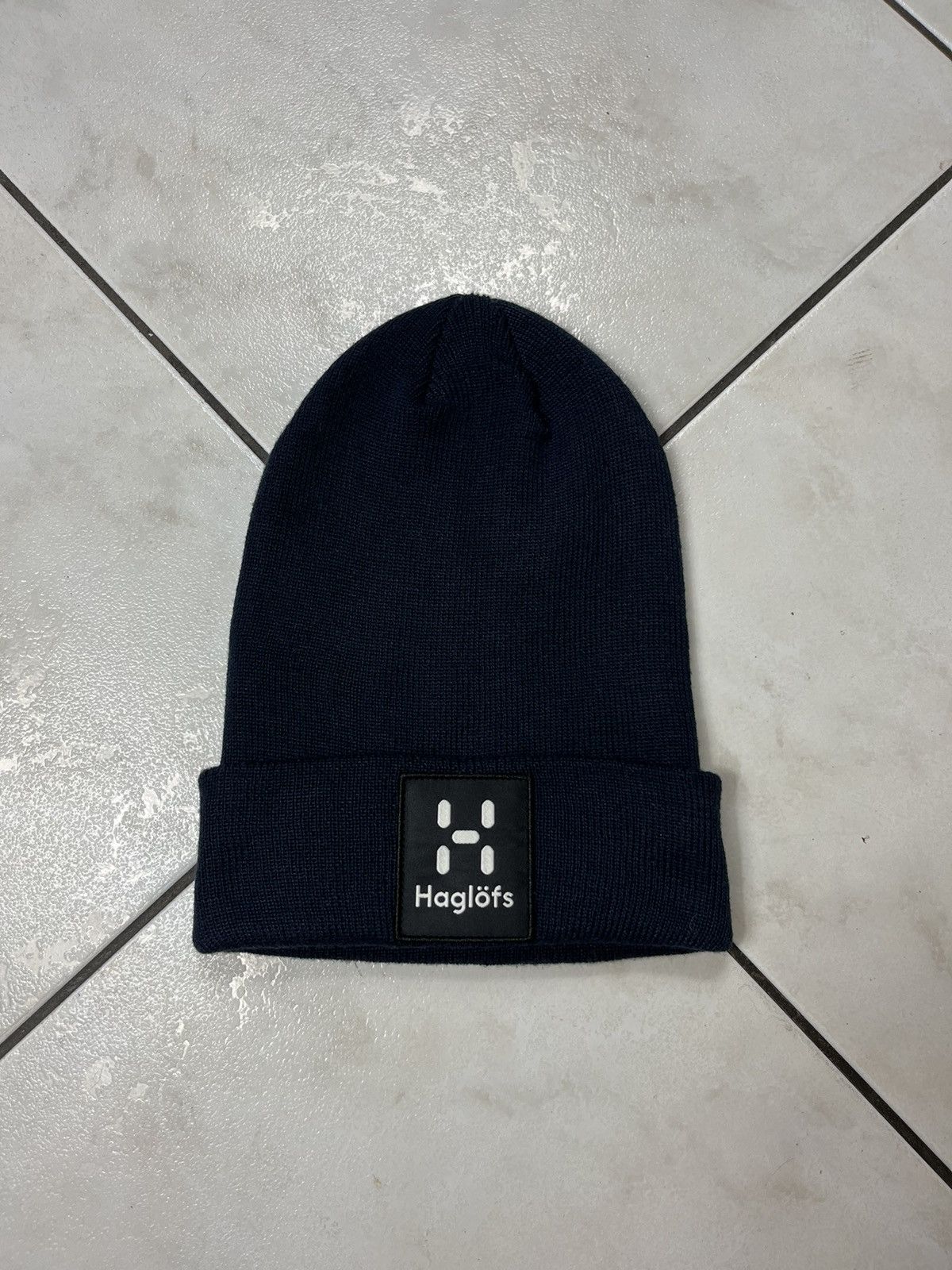 Haglofs Haglofs aze beanie recycled hat classic big logo navy Size ONE SIZE - 2 Thumbnail