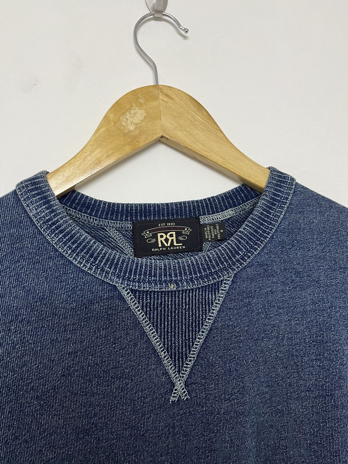 RRL Ralph Lauren × Vintage Vintage RRL Double RL Reverse Weave Crewneck Sweatshirt Size US M / EU 48-50 / 2 - 7 Thumbnail