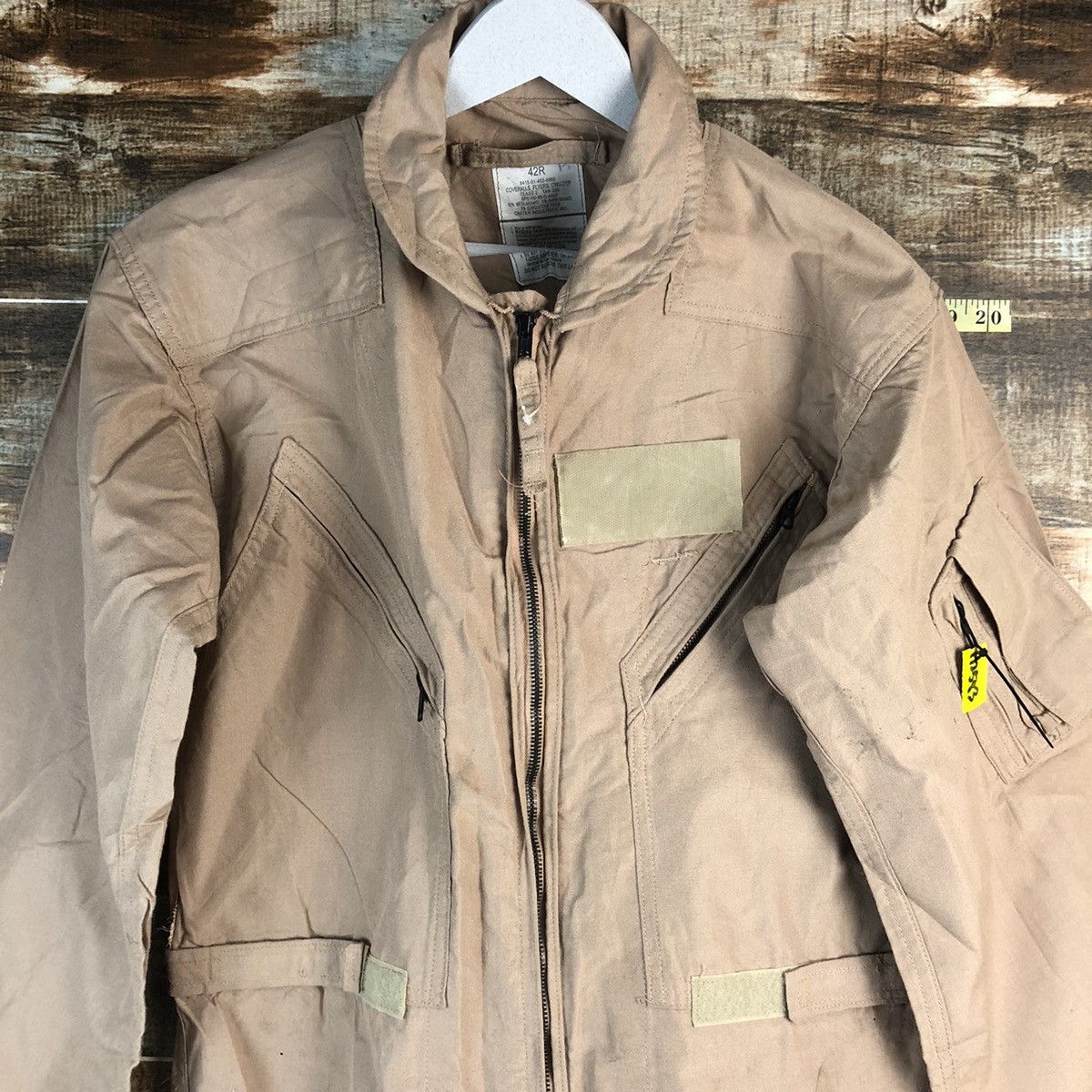 Japanese Brand 42R Brown military coverall Overalls #A2583 Size US 28 / EU 44 - 4 Thumbnail