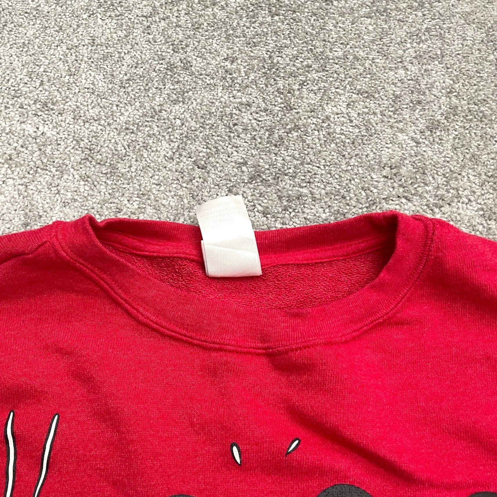 Disney Disney Mickey Mouse Pullover Sweatshirt Juniors L Red Crew Neck Cartoon Disney Man Woman? Size L / US 10 / IT 46 - 5 Thumbnail