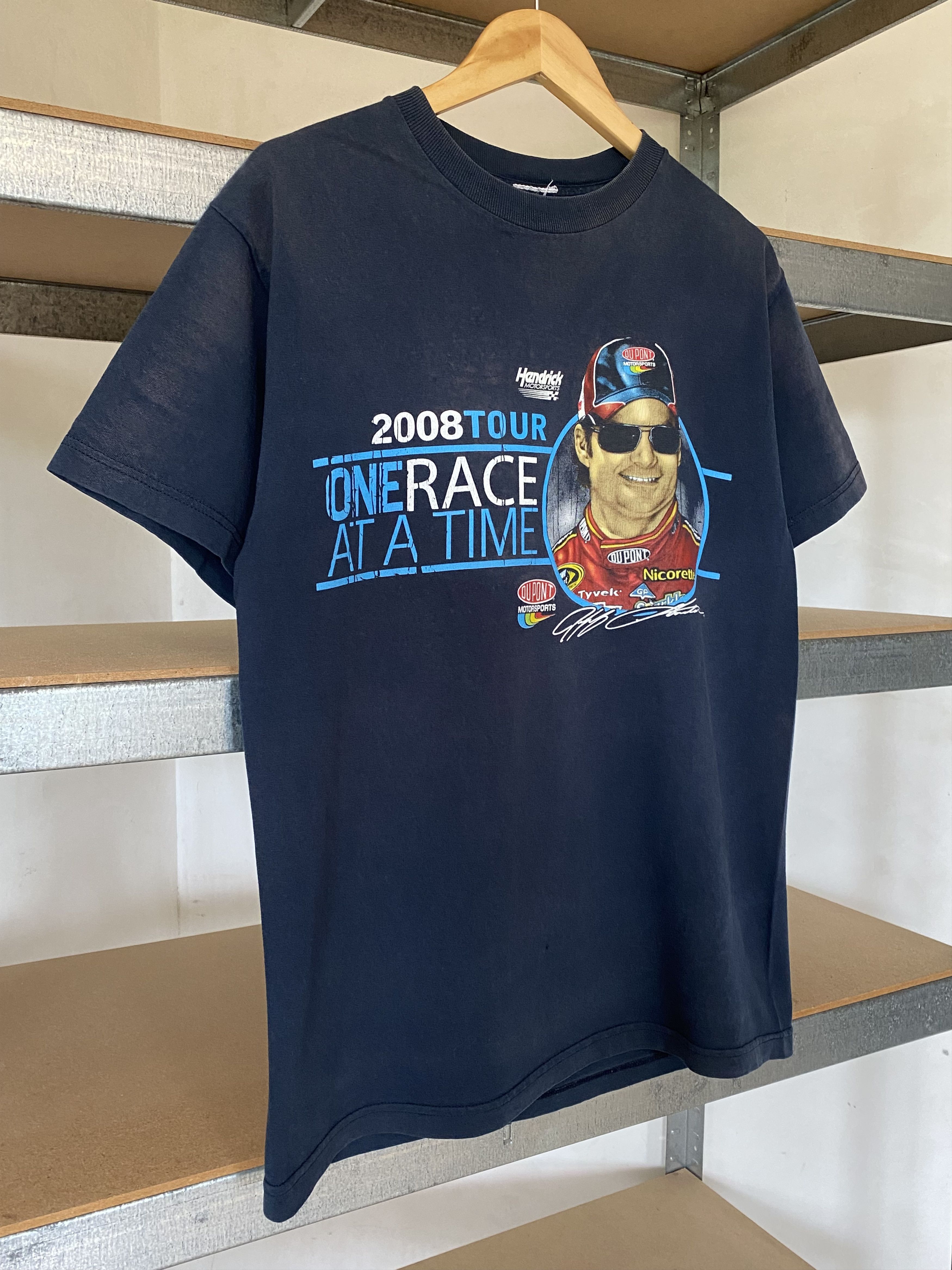 Vintage Jeff Gordon Nascar Vintage 2008 Tour One Race Racing T-shirt Size US M / EU 48-50 / 2 - 3 Thumbnail