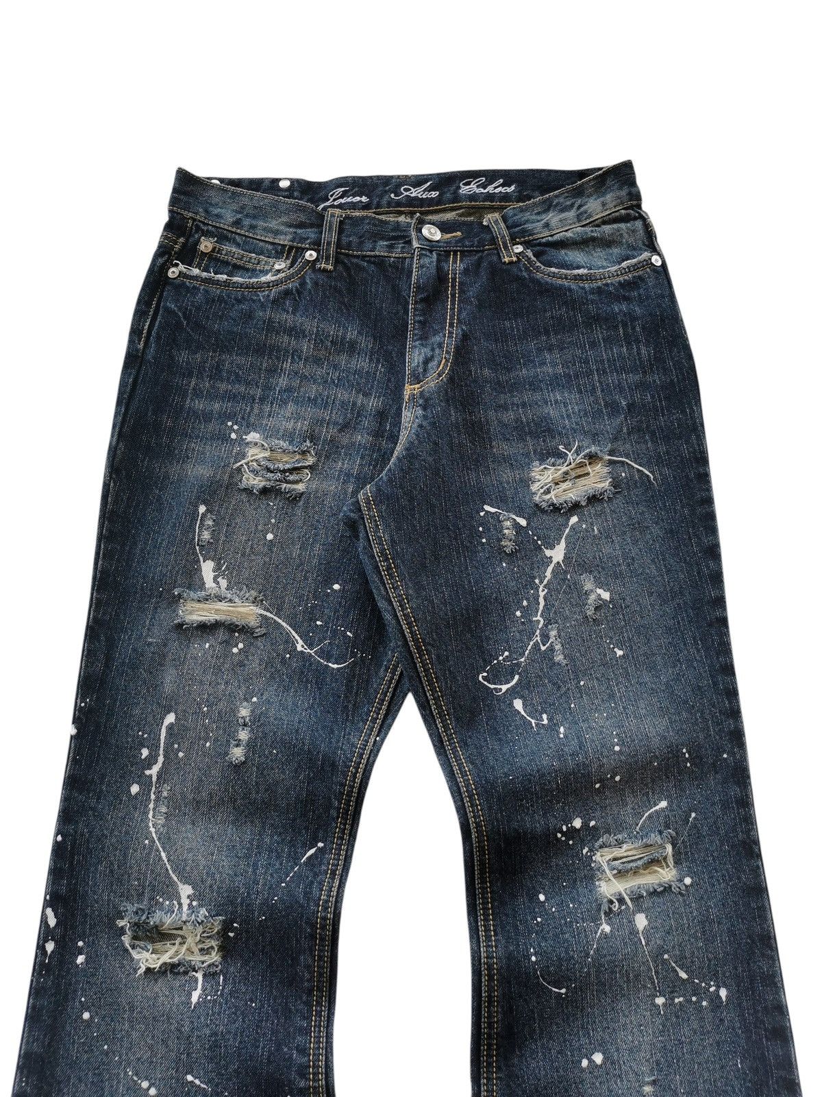 Kapital Flared Distressed Paint Splatter Jeans 30x33 Size US 30 / EU 46 - 7 Thumbnail