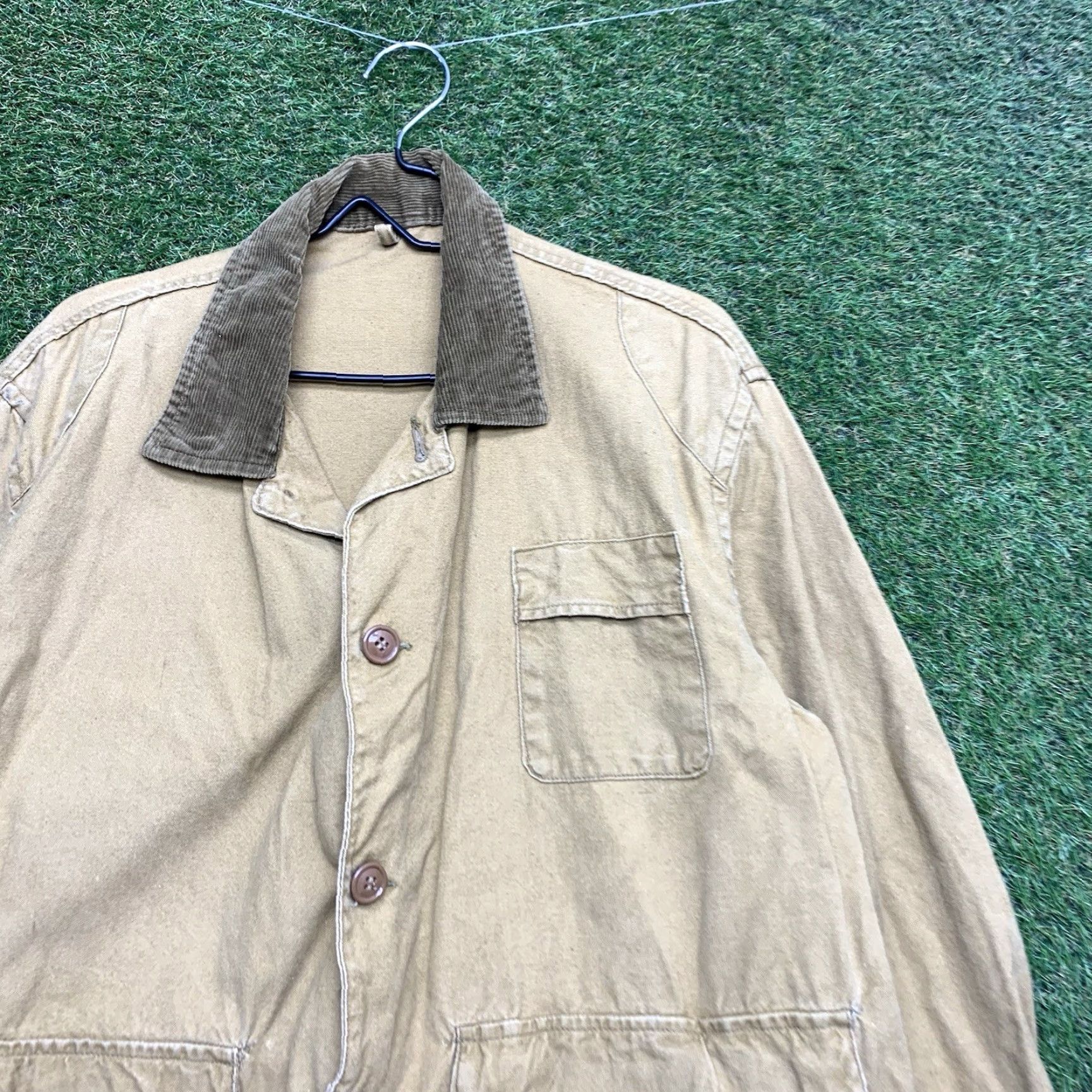 Vintage VINTAGE American Field Hunting Jacket Mens L Brown Hettrick 1950s Cotton Canvas Zip Button Regular Jacket Mens L Brown 1950s Hunting Theme Mens Size US L / EU 52-54 / 3 - 3 Thumbnail