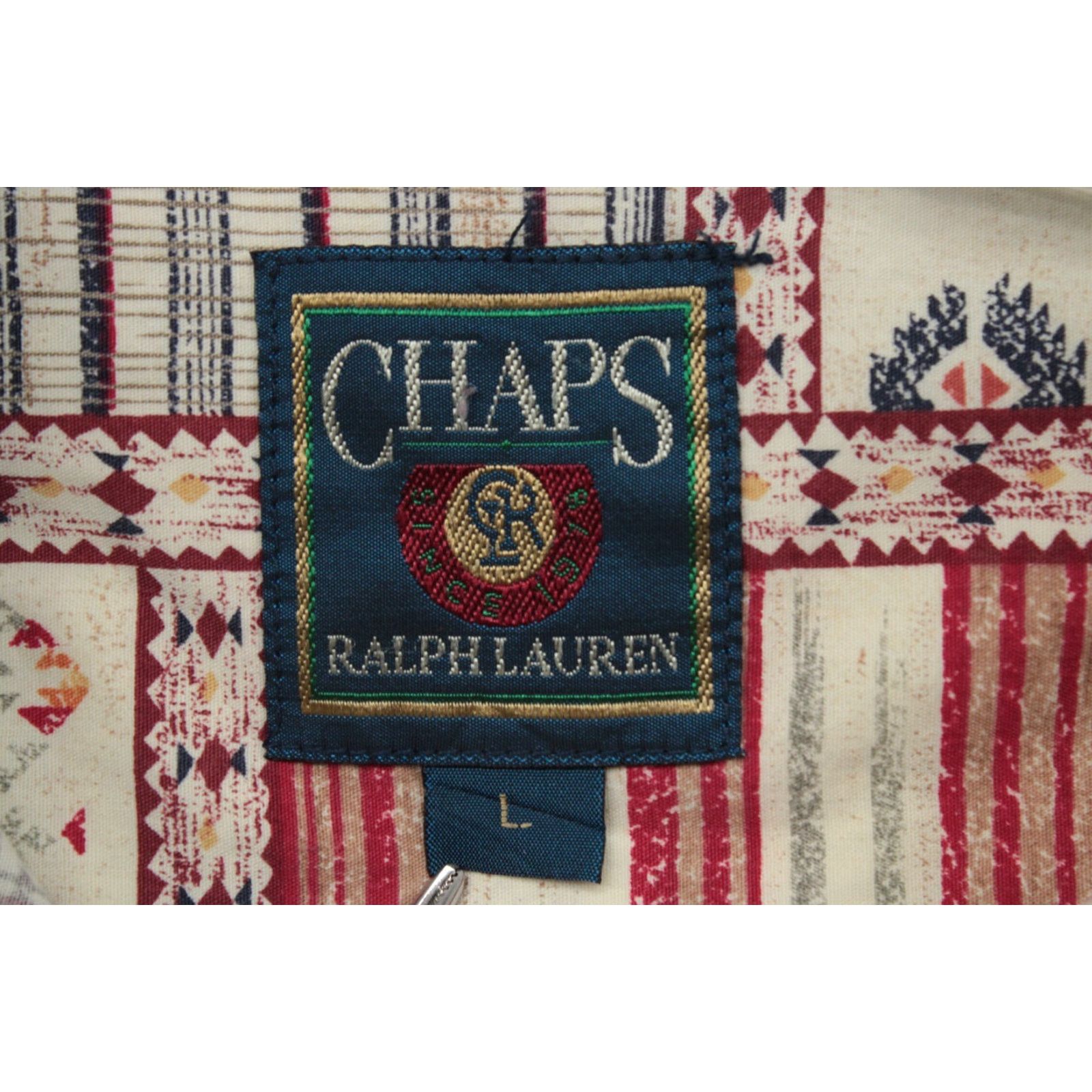 Ralph Lauren VINTAGE Chaps Ralph Lauren Shirt Mens L Patch Work Southwestern Print Long Sleeve Size US L / EU 52-54 / 3 - 5 Thumbnail