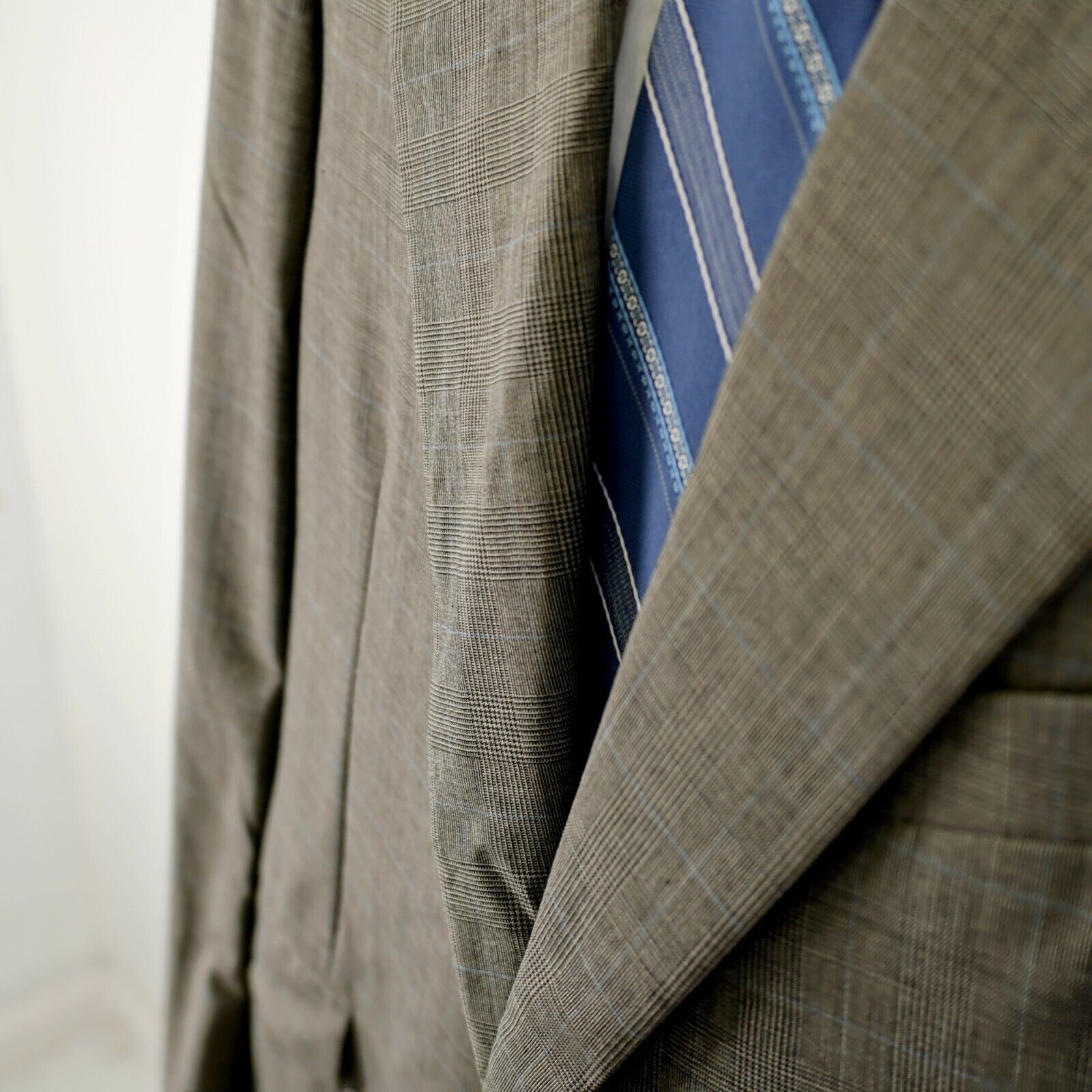 Hickey Freeman Hickey Freeman Collection Boardroom Wool Beige Glen Plaid 2 Size 42 - 4 Thumbnail