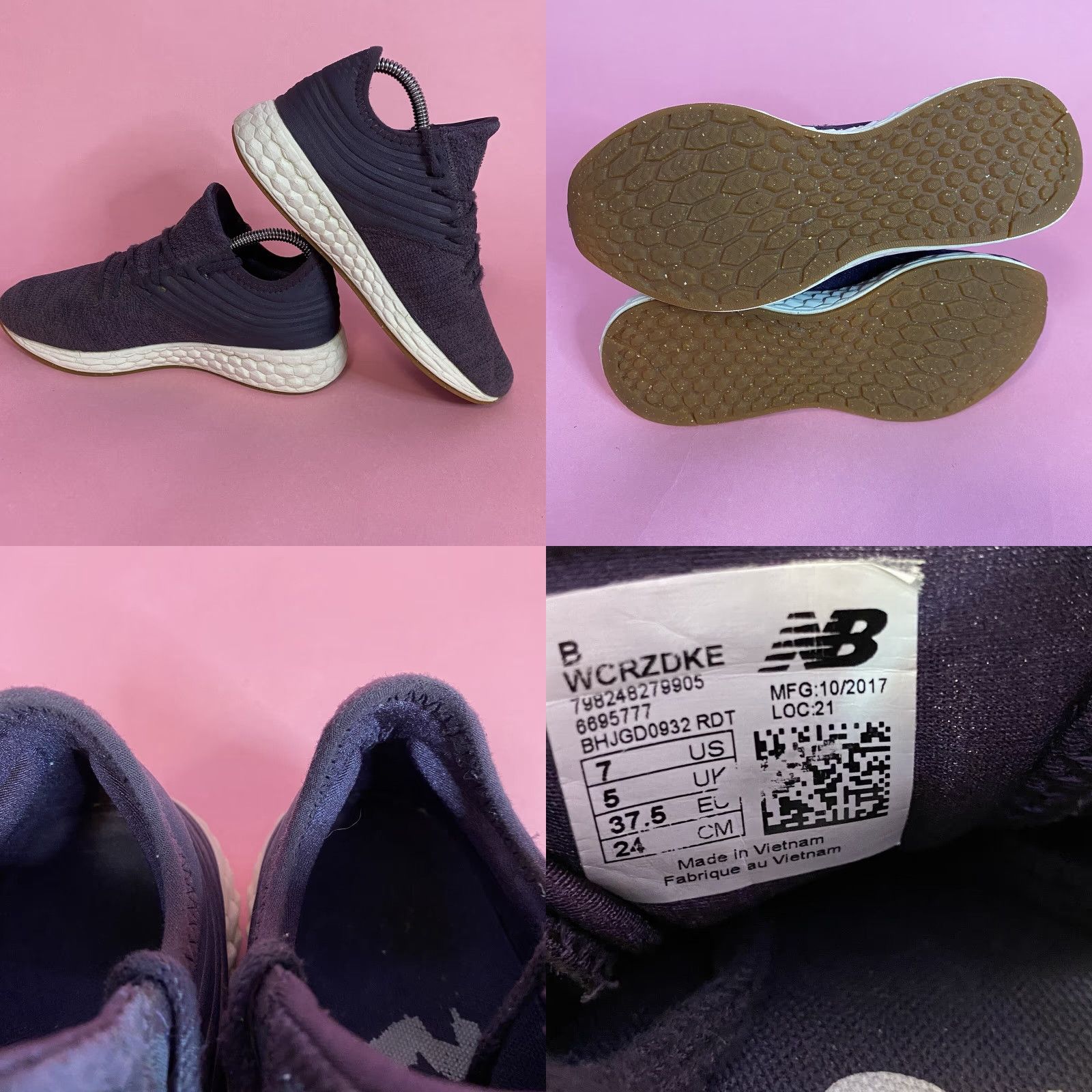 New Balance New Balance Fresh Foam Cruz Decon Womens Sneakers Size 7 Purple Knit Running Walking Jogging Athletic Shoes Size US 7 / IT 37 - 8 Thumbnail