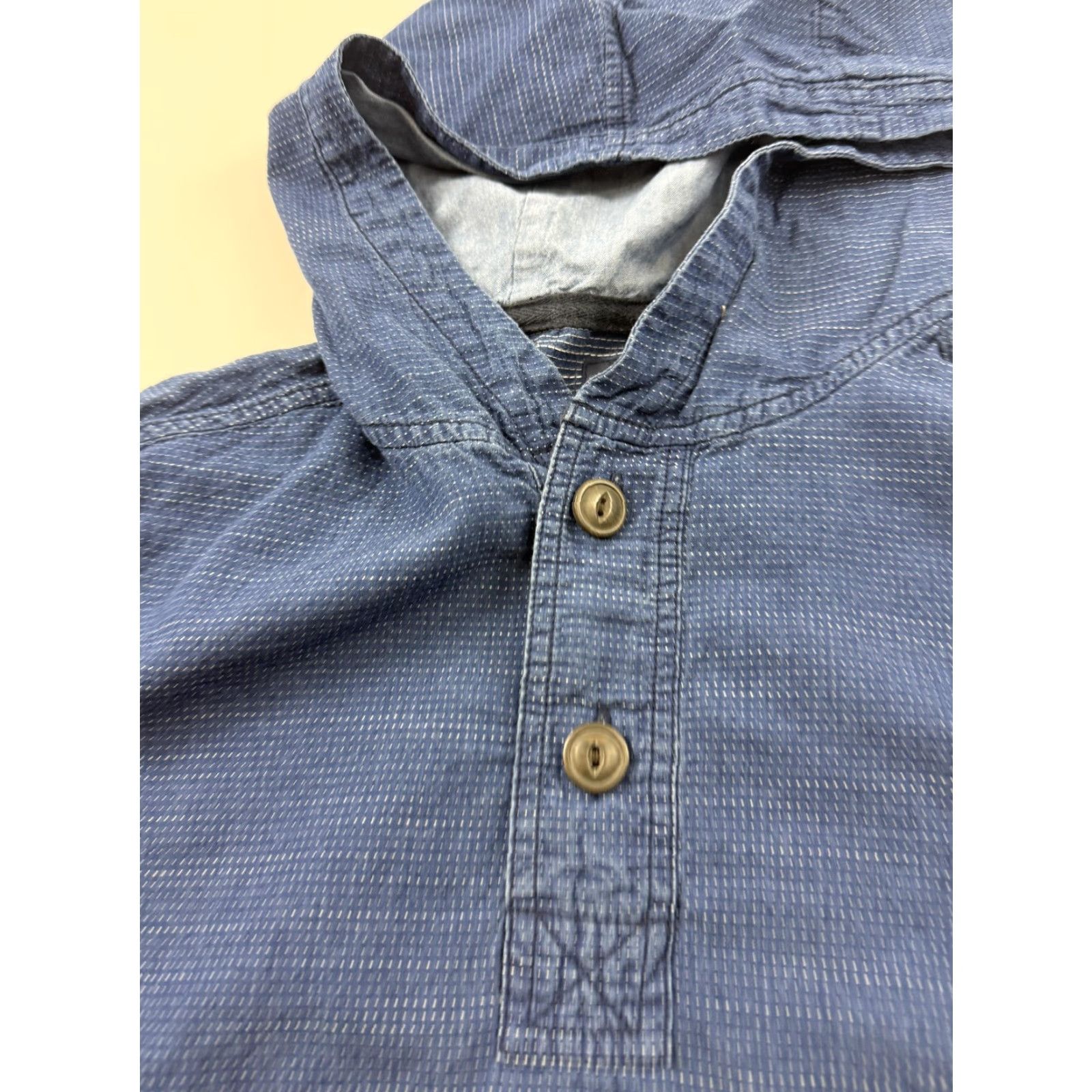 American Eagle Outfitters American Eagle Outfitters Jacket Mens M Blue Hooded Anorak Pullover Striped Lightweight Casual Spring Size US M / EU 48-50 / 2 - 5 Thumbnail