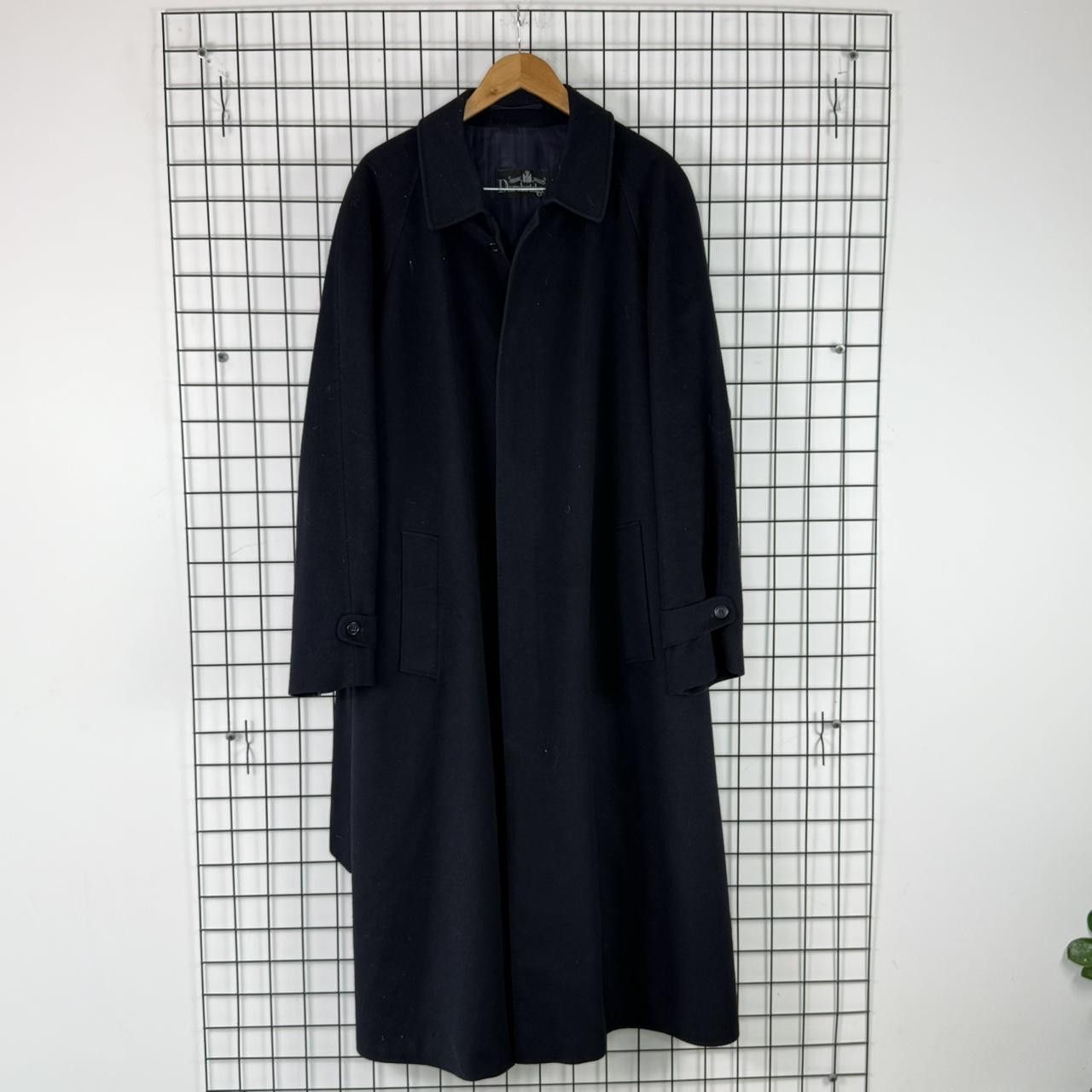 Vintage Vintage Oversize Wool Cashmere Coat Black Lana Wool Size US L / EU 52-54 / 3 - 1 Thumbnail