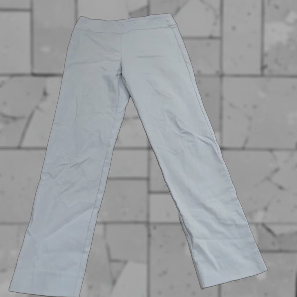 Vintage Krazy Larry Womens Pants 6 Gray Solid Ponte Pull On Dress Pants Straight Leg 27in Inseam Regular Fit - Mens? (Note: gender specified as Women) Size 28" / US 6 / IT 42 - 1 Thumbnail
