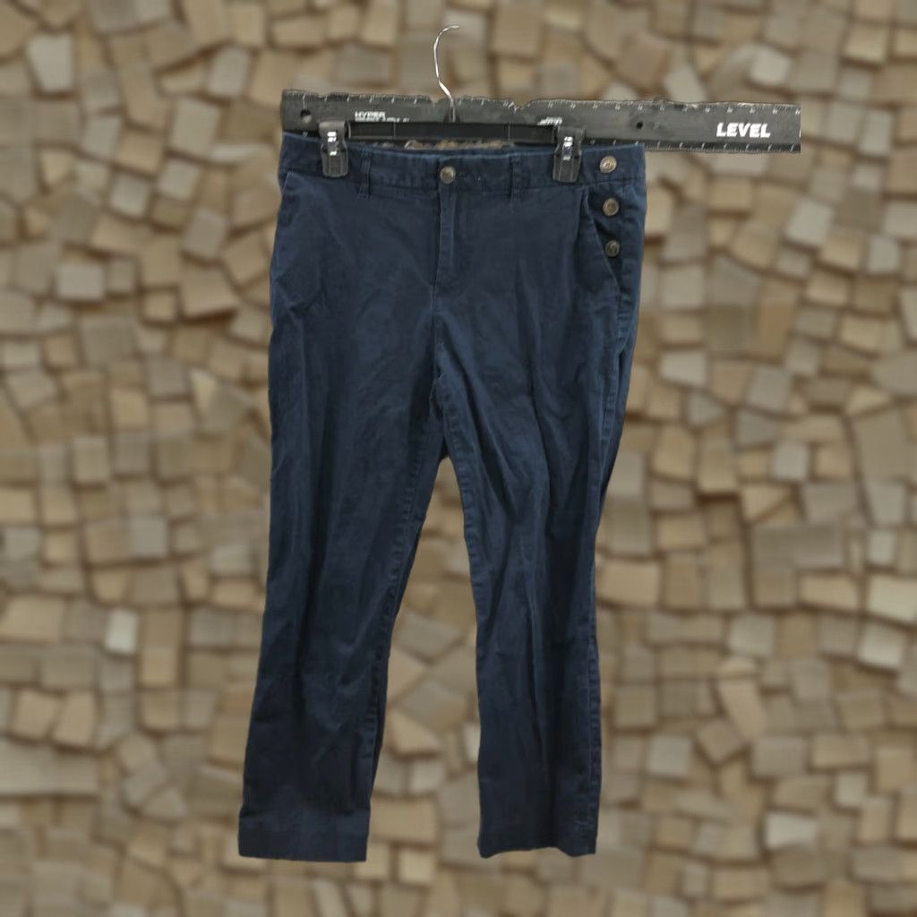 Tommy Hilfiger Tommy Hilfiger Slim Crop Chino Pants Womens Size 10 Mid Rise Blue Chino Everyday Wear Womens Size 32" / US 10 / IT 46 - 1 Thumbnail