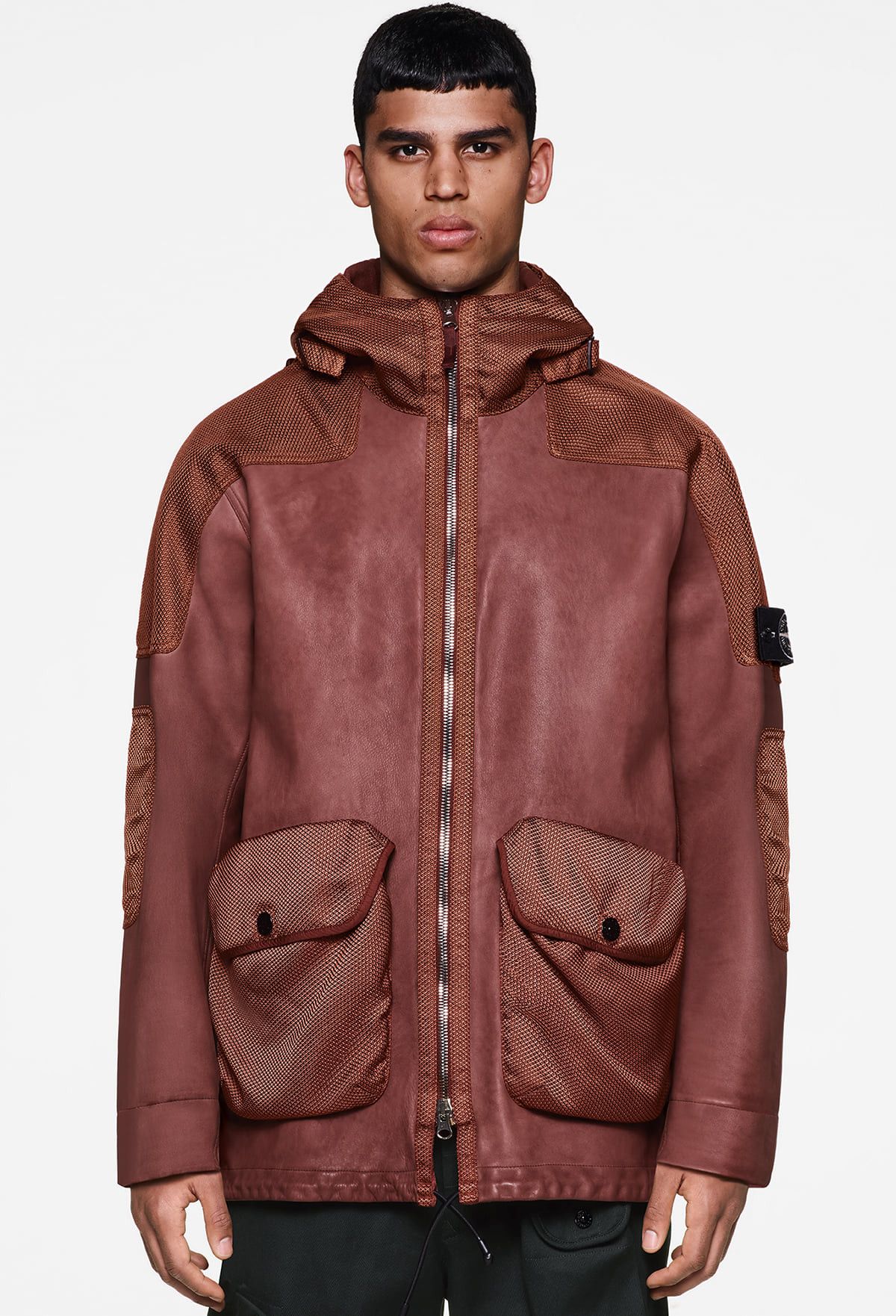 Stone Island Stone Island Leather Hooded Jacket A/W 21–22 L Size US L / EU 52-54 / 3 - 6 Thumbnail