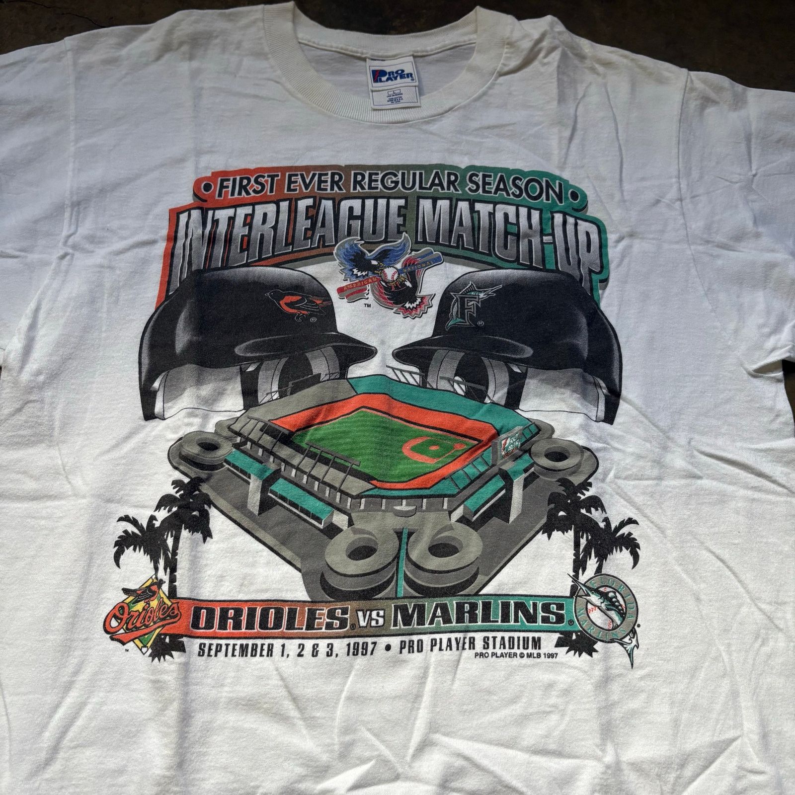 MLB Vintage Marlins Orioles MLB Rival T-shirt Size US L / EU 52-54 / 3 - 2 Thumbnail