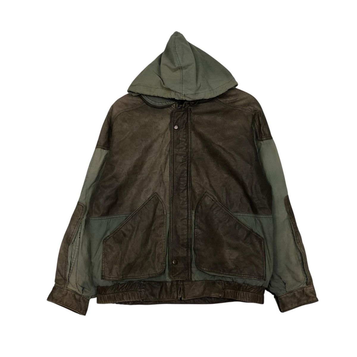 Japanese Brand 🔥VINTAGE BOMBER LEATHER JACKET JACKERS ISSEY MIYAKE Size US M / EU 48-50 / 2 - 3 Thumbnail