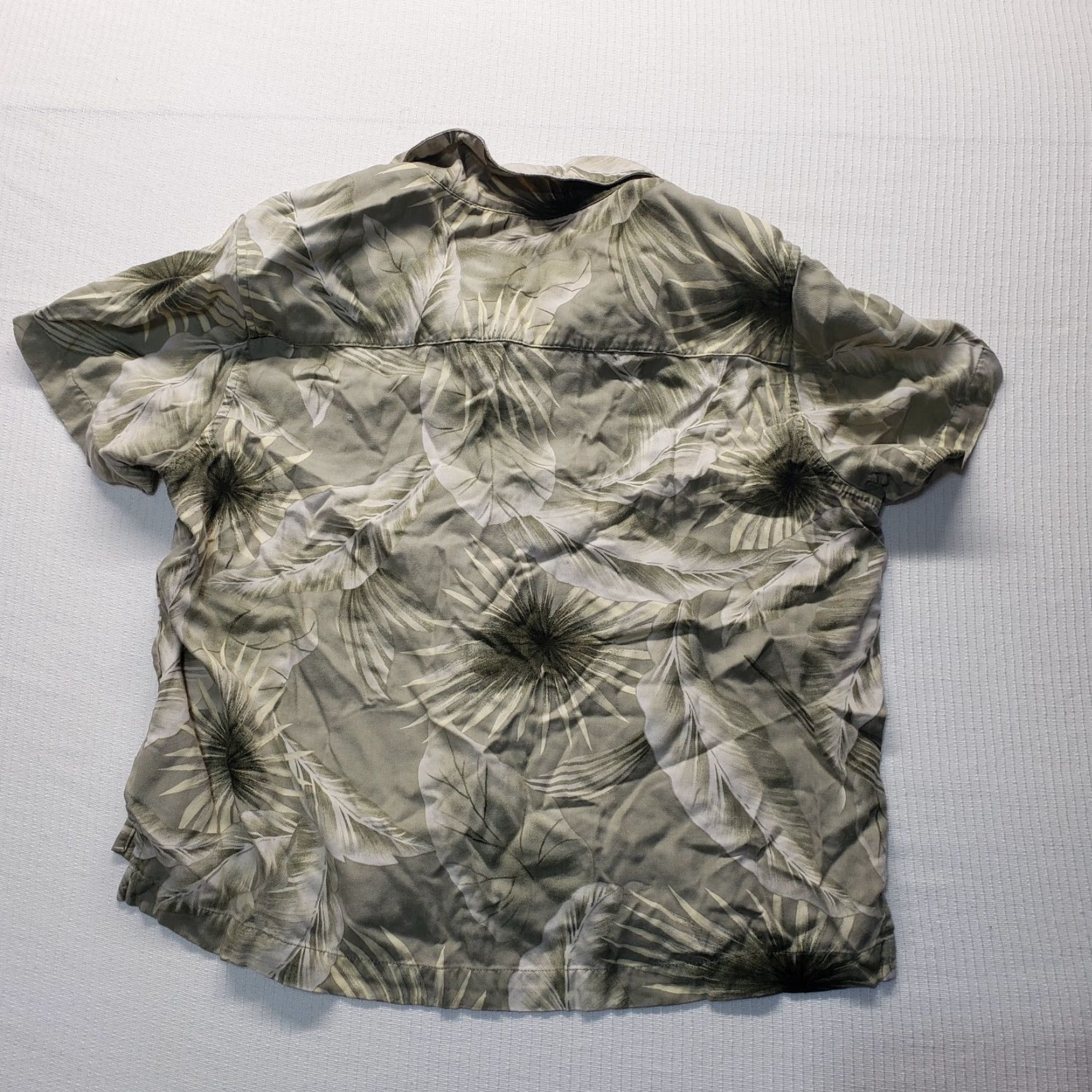 Vintage La Cabana Shirt Womens PXL Button-Up Short Sleeve Floral Green Rayon 100% Button-Up Hawaiian Classic All Seasons Breathable Travel Casual Womens Size XL / US 12-14 / IT 48-50 - 8 Thumbnail