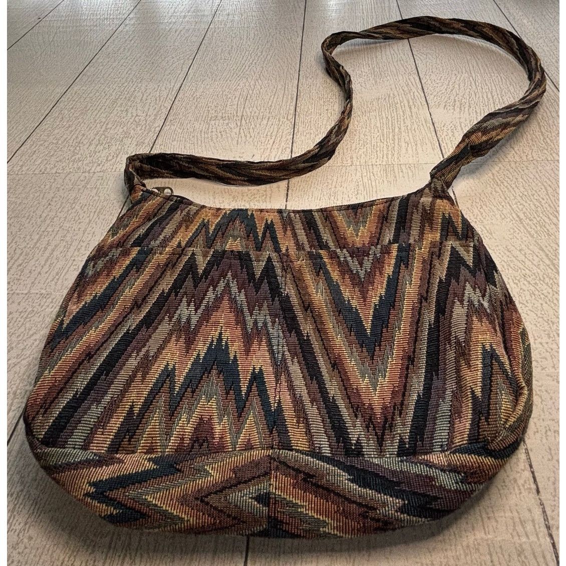 Other Rita's Handbag Multicolor Woven Zigzag Tapestry Purse Size ONE SIZE - 1 Thumbnail