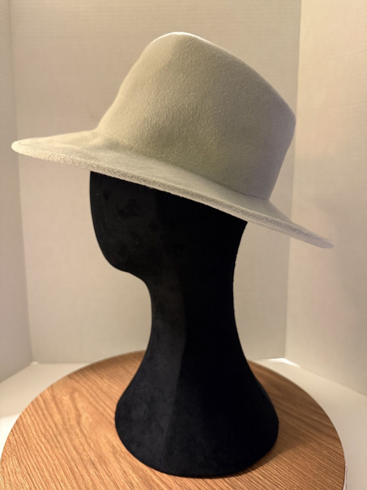 Bloomingdale's Bloomingdale’s Felt Grey Wide Boho Brimmed Fedora Hat Size ONE SIZE - 3 Thumbnail