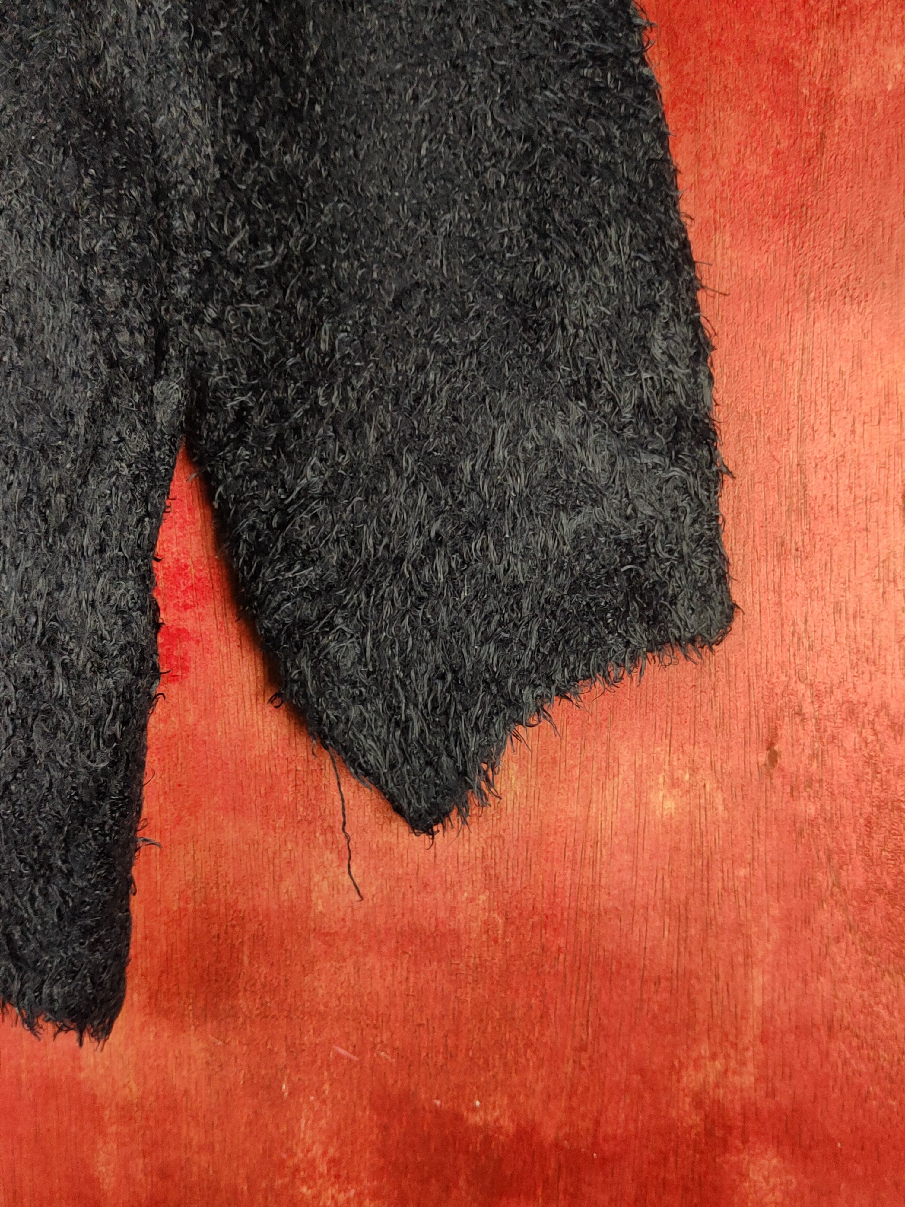 GU GU Navy Shag Shaggy Fur Mohair Knitwear #S2165 Size M / US 6-8 / IT 42-44 - 6 Thumbnail