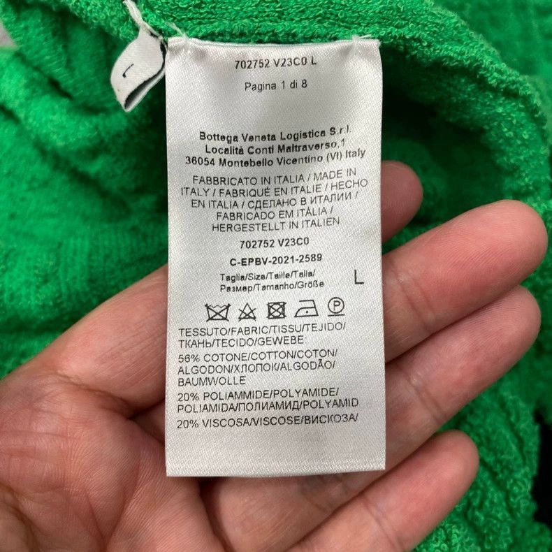 Bottega Veneta Bottega Veneta Green Towel Short Sleeve Top-2508 Size US L / EU 52-54 / 3 - 3 Thumbnail