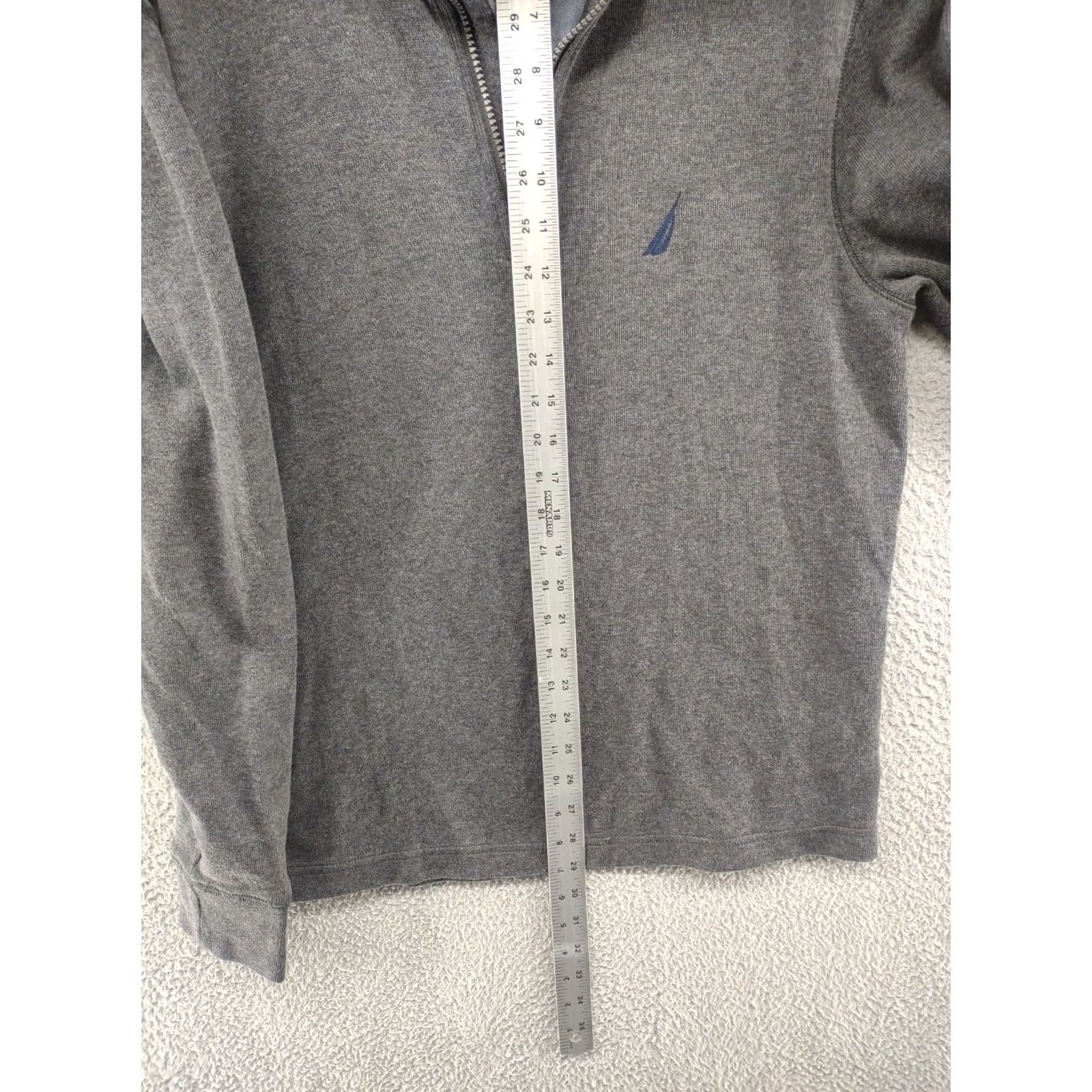 Nautica Nautica Mens Gray 1/4 Zip Pullover Sweater M Size Clothing Casual Outdoors Size US M / EU 48-50 / 2 - 7 Thumbnail