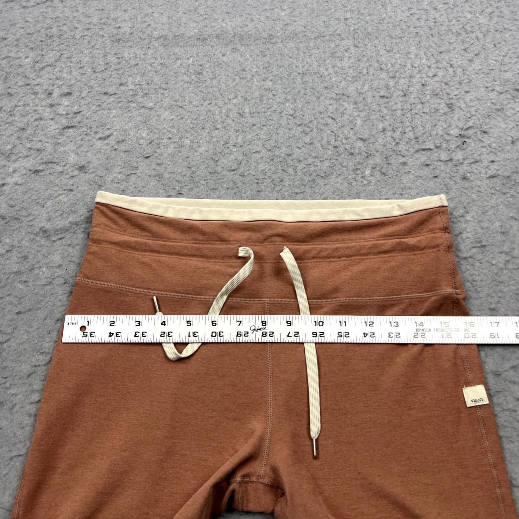 Vuori Vuori Vibe Elevation Leggings Women's L Terracotta Drawstring Yoga Gym VW452 Size 36" / US 14 / IT 50 - 4 Thumbnail