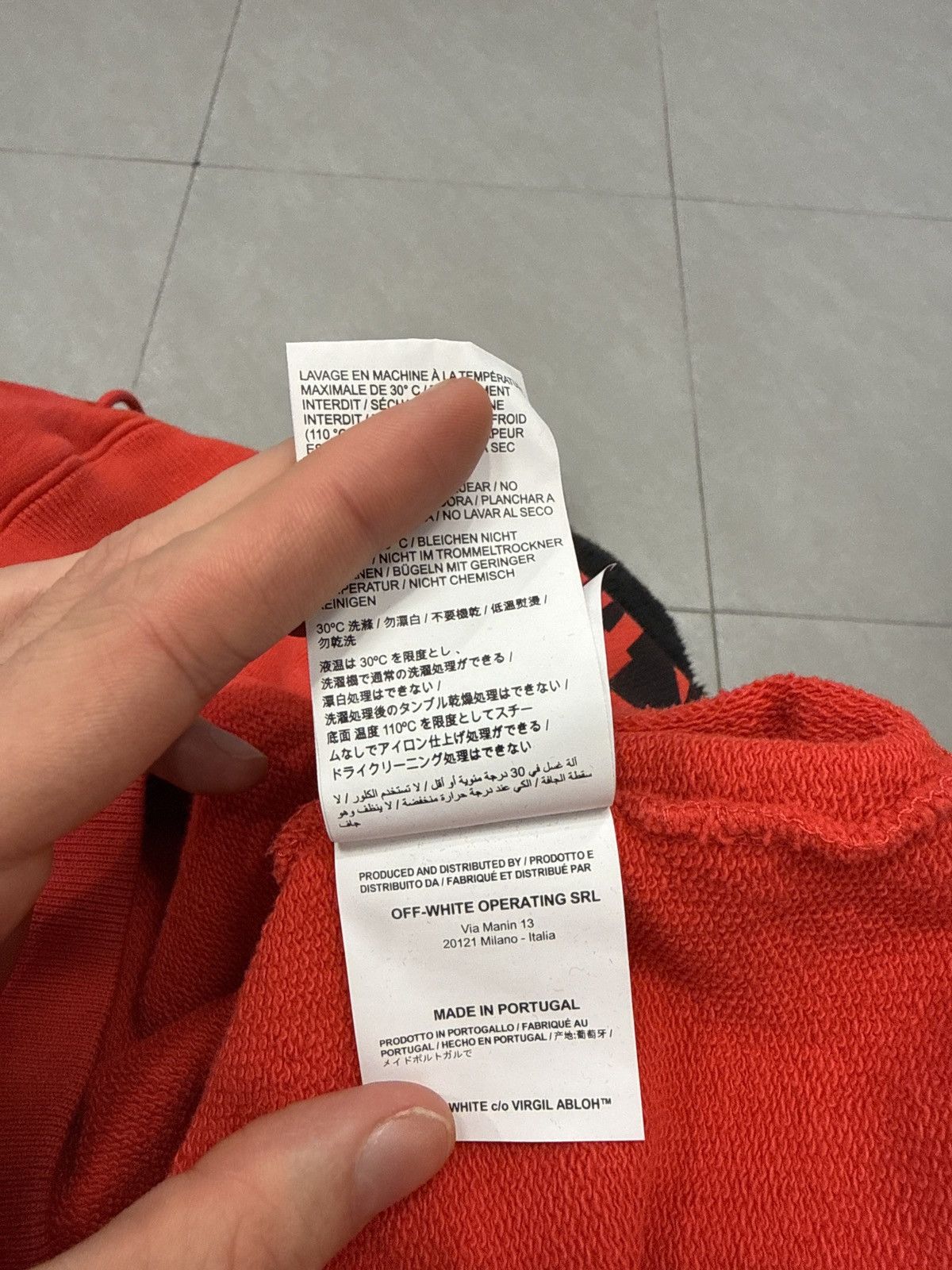 Off-White Off White Diagonal Stencil Hoodie Red Size US XL / EU 56 / 4 - 6 Thumbnail