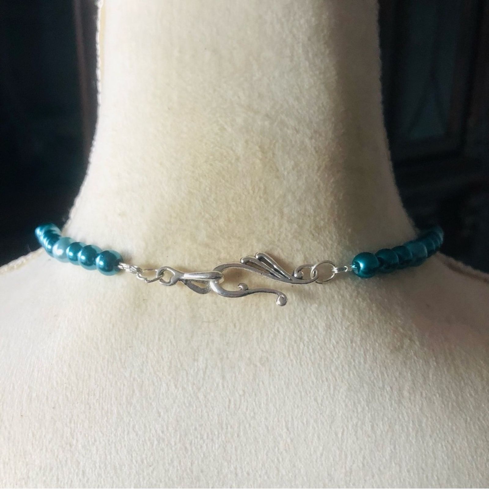Handmade Handcrafted repurpose peacock freshwater Pearl necklace Size ONE SIZE - 7 Thumbnail