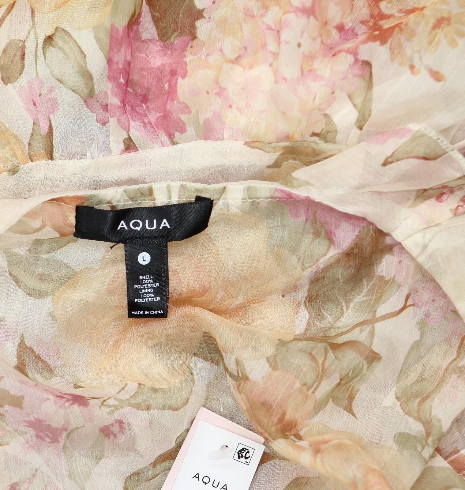 Aquascutum Aqua Floral Ruffle Maxi Dress Idm12134 Yellow / White L Size L / US 10 / IT 46 - 5 Thumbnail