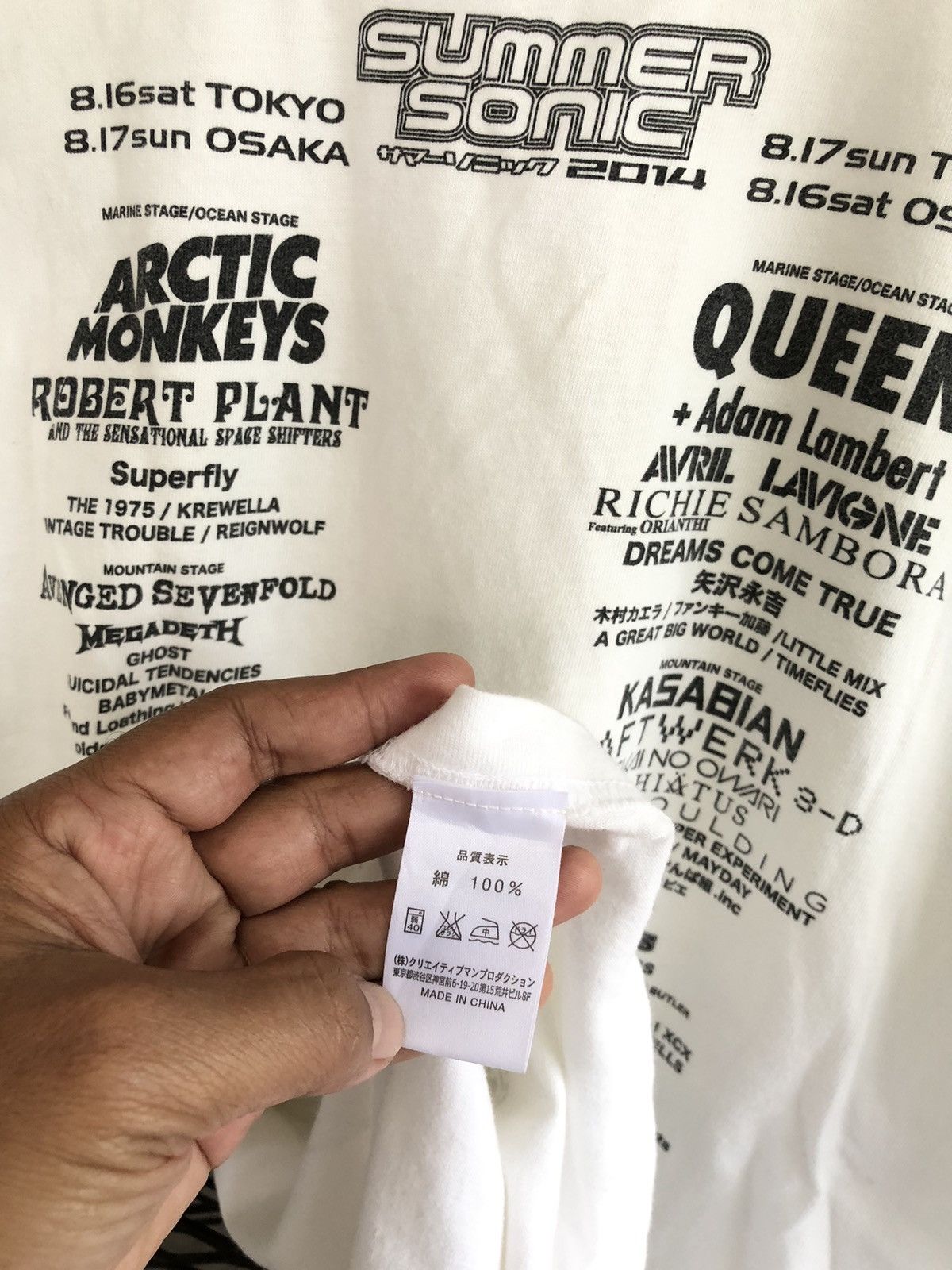 Band Tees × Japanese Brand × Vintage SUMMER SONIC 2014 “ARTIC MONKEYS QUEEN MEGADETH “ TEE SHIRT Size US M / EU 48-50 / 2 - 5 Thumbnail