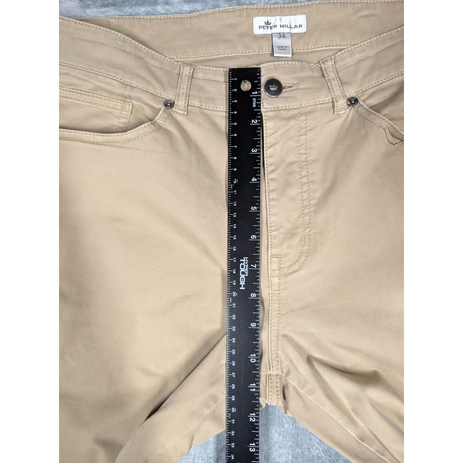 Peter Millar Peter Millar Pants Mens 34x33 Beige Chino 5 Pocket Straight Leg Casual Khaki Pants Mens Beige Chino 5-Pocket Straight Leg Casual Khaki Size US 34 / EU 50 - 3 Thumbnail