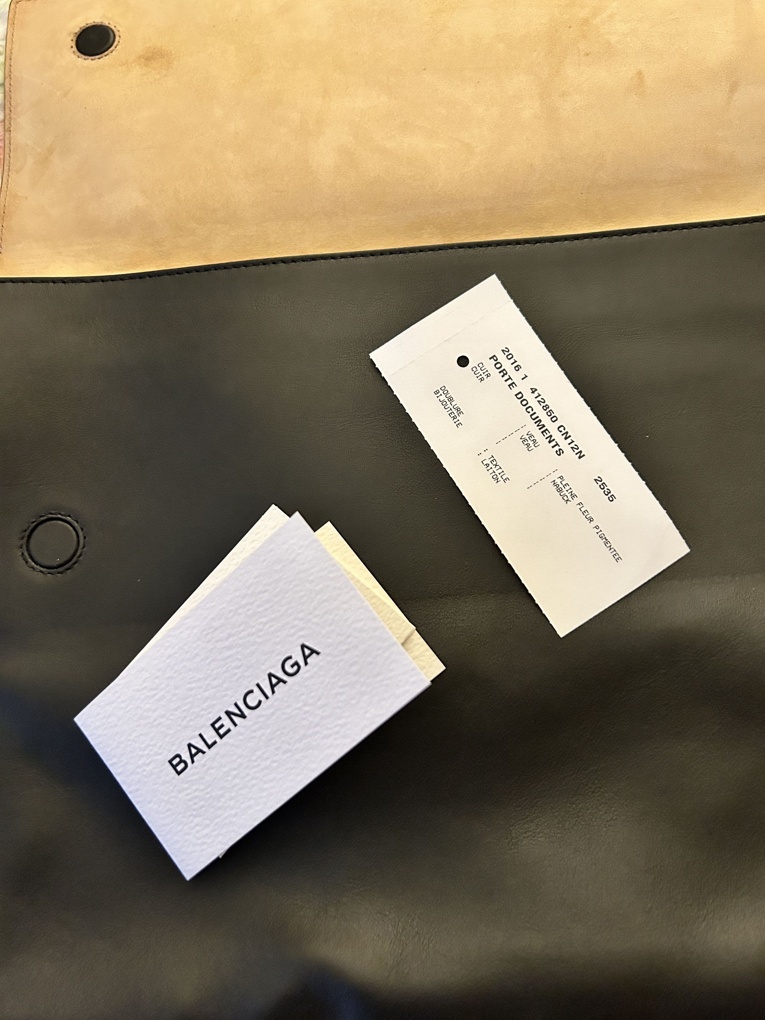 Balenciaga Leather Document Portfolio Black Holder Labtop bag Attache Size ONE SIZE - 5 Thumbnail