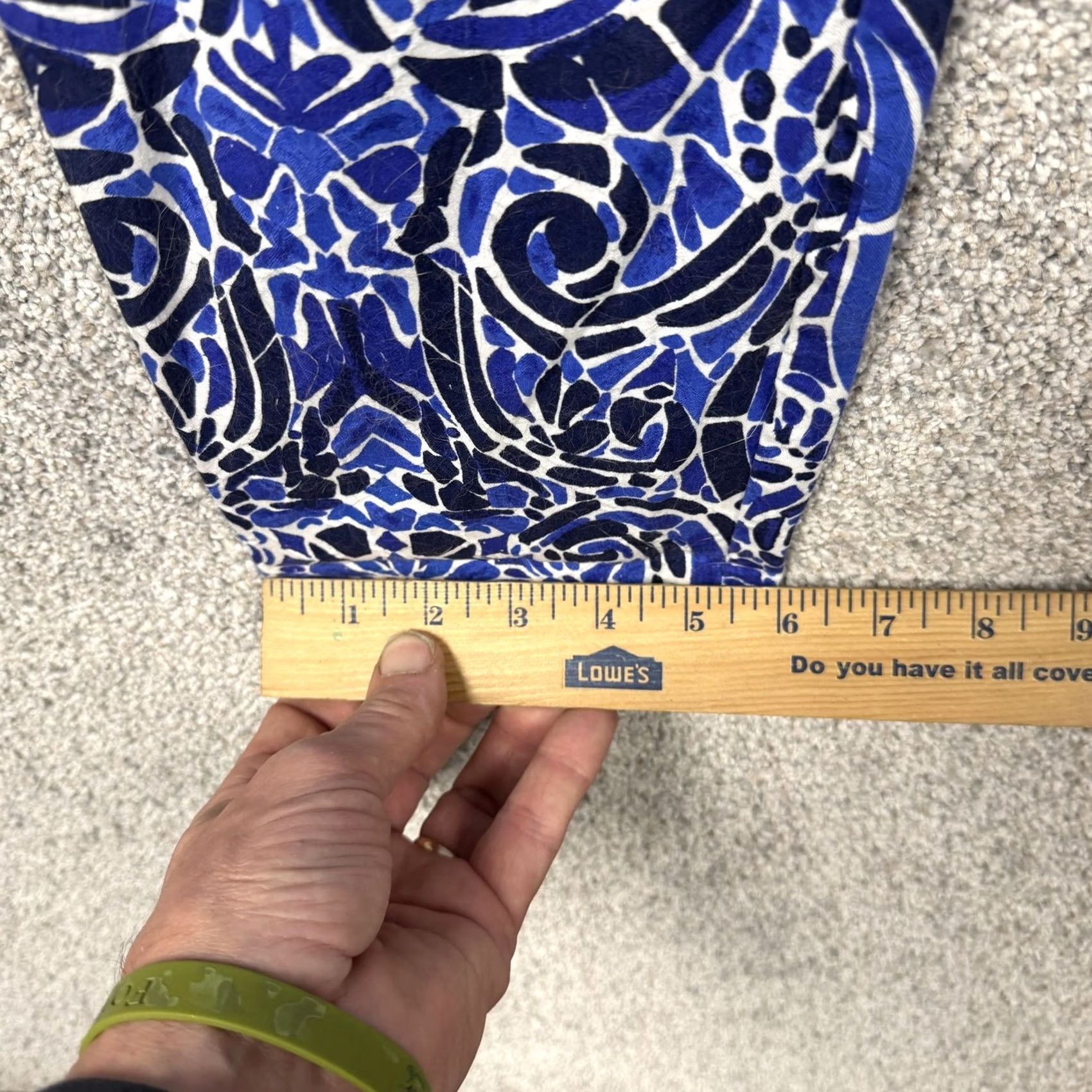 Lilly Pulitzer Lilly Pulitzer Ankle Pants 6 32x27 Geometric Twill Pockets Stretch Button Zip Logo Size 28" / US 6 / IT 42 - 3 Thumbnail