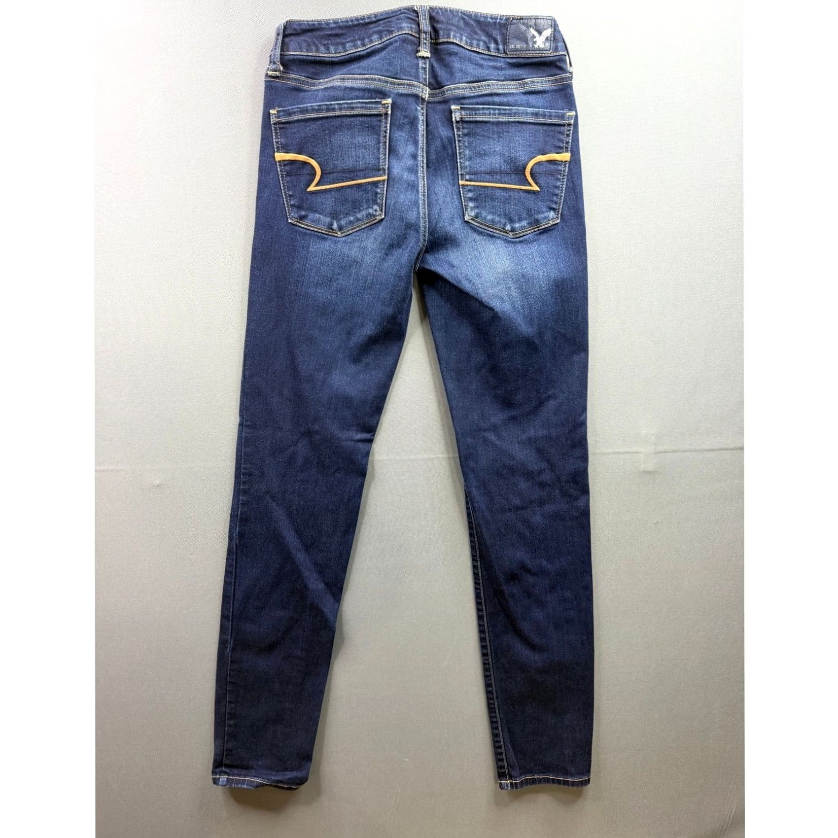 American Eagle Outfitters American Eagle Outfitters Jeans Skinny Womens Dark Wash 26x28 Super Stretch Denim Five-Pocket Modern Slim Fit Size 27" / US 4 / IT 40 - 2 Thumbnail