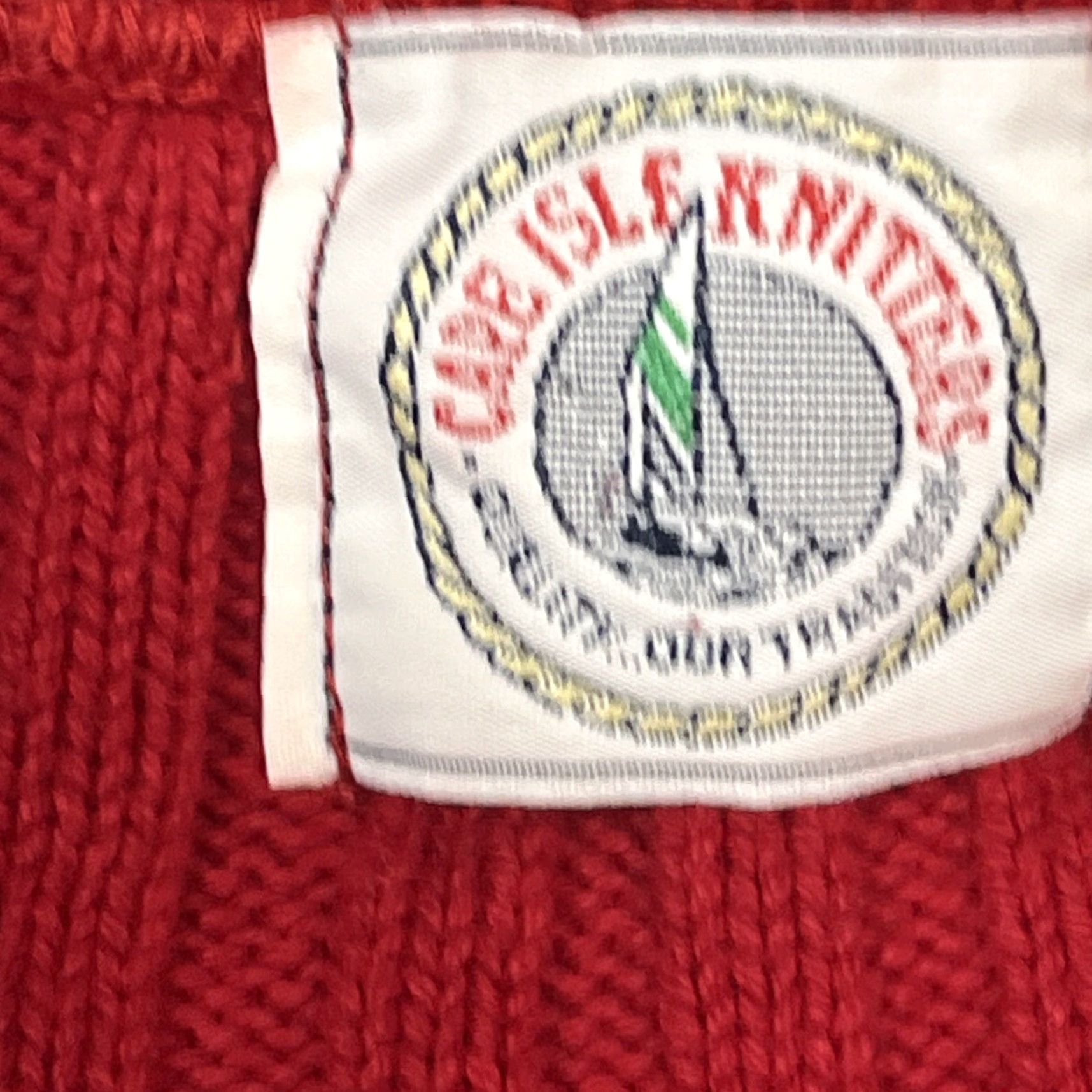 Vintage VINTAGE Cape Isle Knitters Sweater Mens L Red 90s Cable-Knit Ribbed Crew Neck Pullover USA Made Size US L / EU 52-54 / 3 - 4 Thumbnail