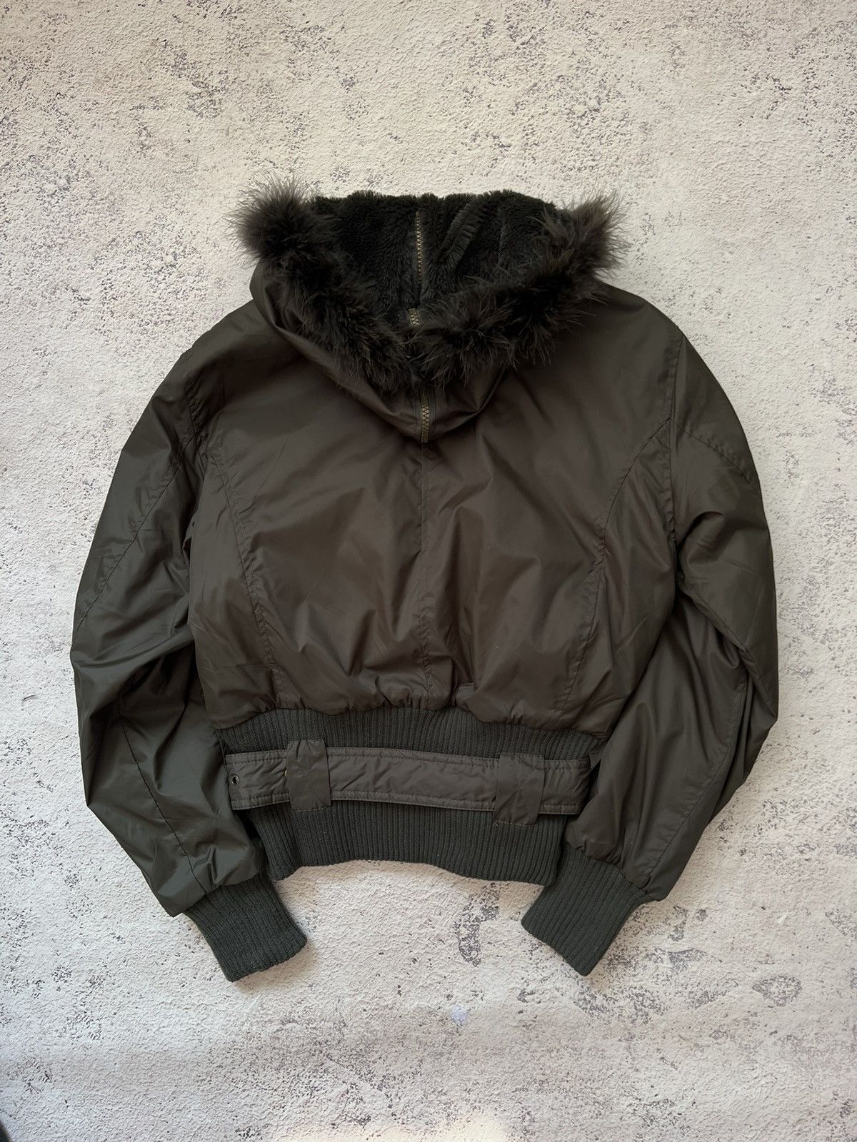 Le Grande Bleu (L.G.B.) Y2K RARE FAUX FUR CROPPED BOMBER JACKET JAPANESE GOA STYLE Size M / US 6-8 / IT 42-44 - 7 Thumbnail