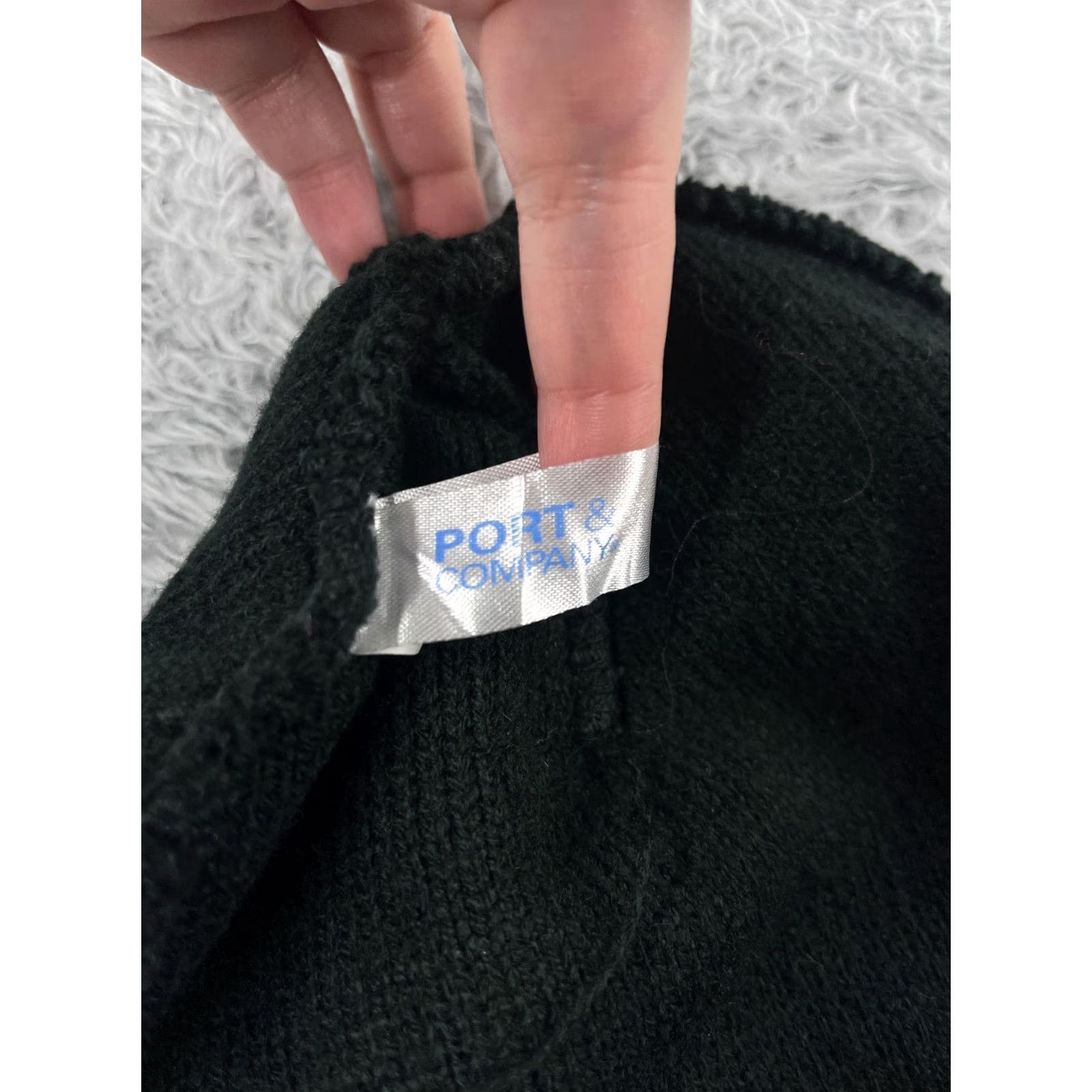 Port & Company Port & Company Beanie Toque Adult One Size Black Knit 100% Acrylic Ski Outdoors Knit Hat Cap Beanie Black Adult One Size Port & Company Size ONE SIZE - 6 Thumbnail
